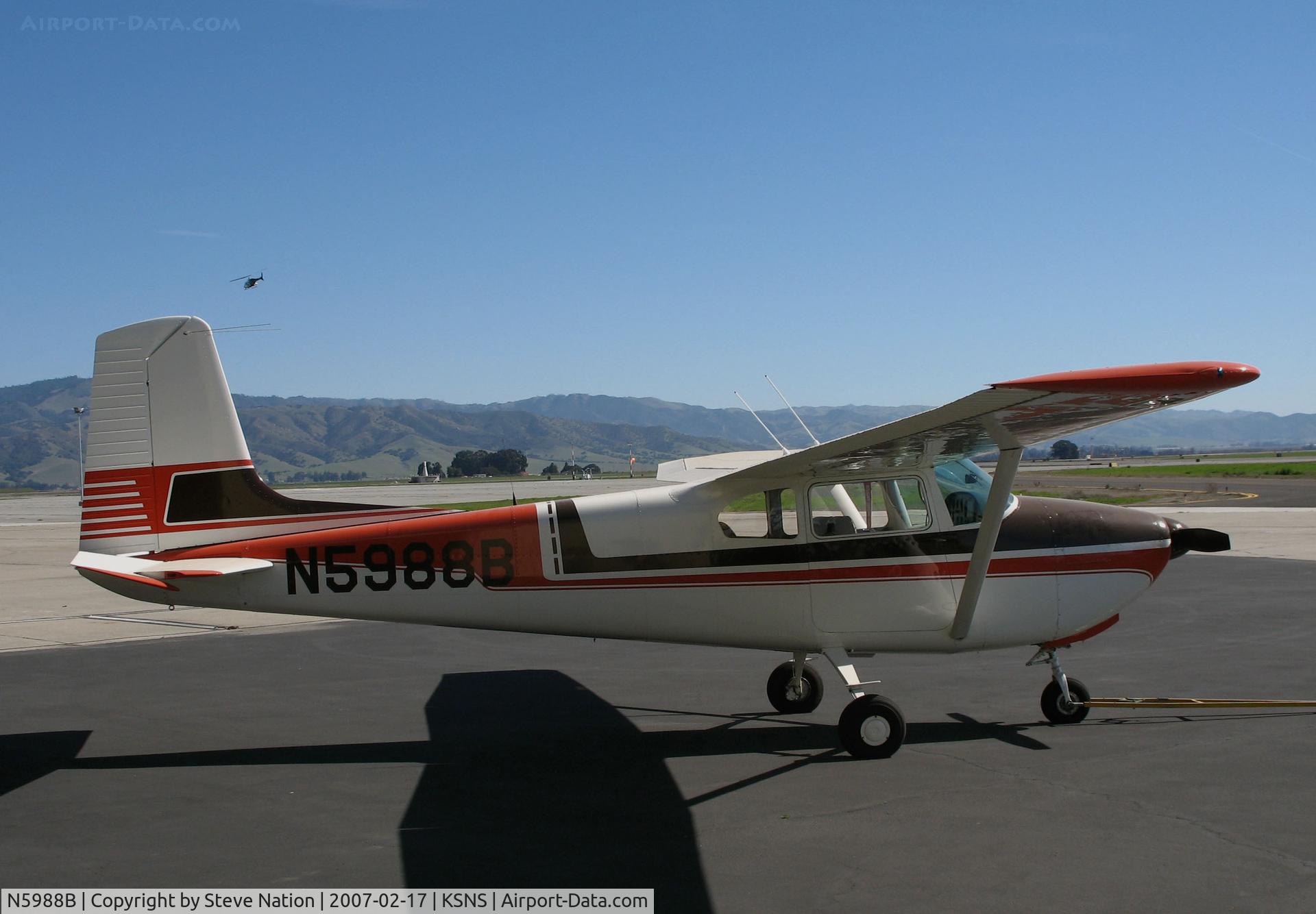 N5988B, 1956 Cessna 182A Skylane C/N 33988, Straight-tail 1956 Cessna 182A Skylane @Salinas Municipal Airport (Monterey County), CA