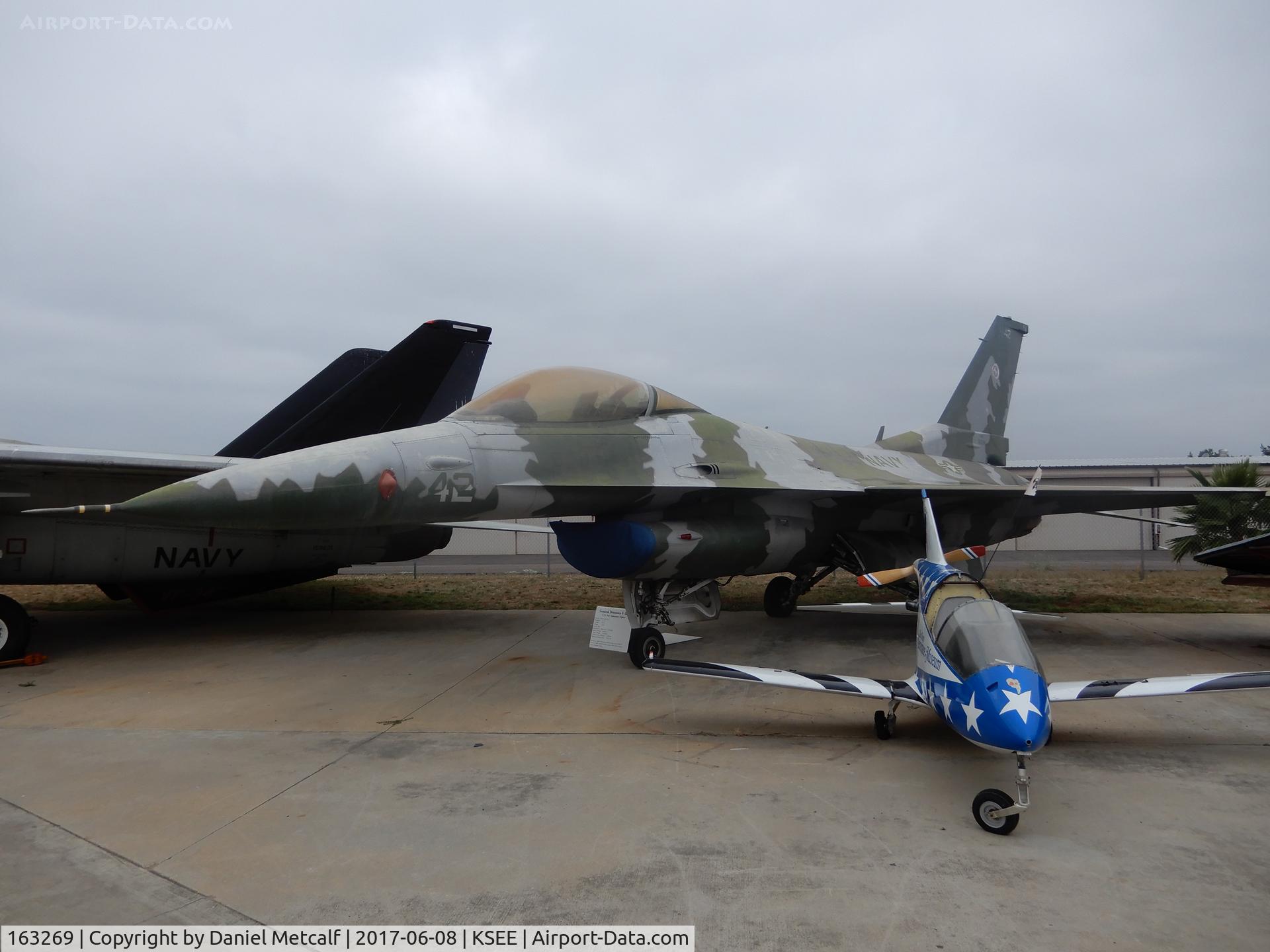 163269, 1985 General Dynamics F-16N Fighting Falcon C/N 3M-2, San Diego Air & Space Museum (Gillespie Field Annex)