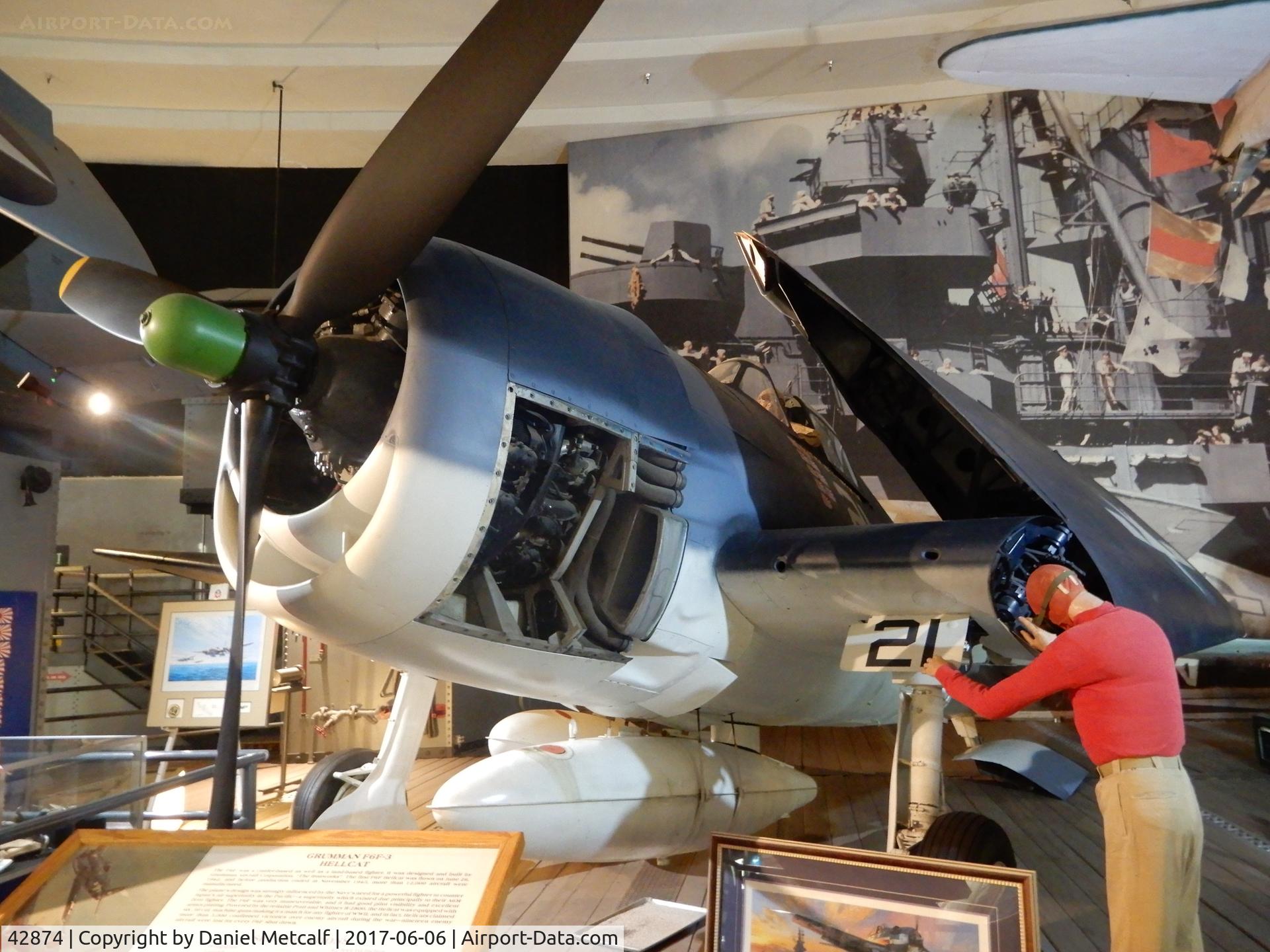 42874, Grumman F6F-3 Hellcat C/N A-4140, San Diego Air & Space Museum (Balboa Park, San Diego, CA Location)