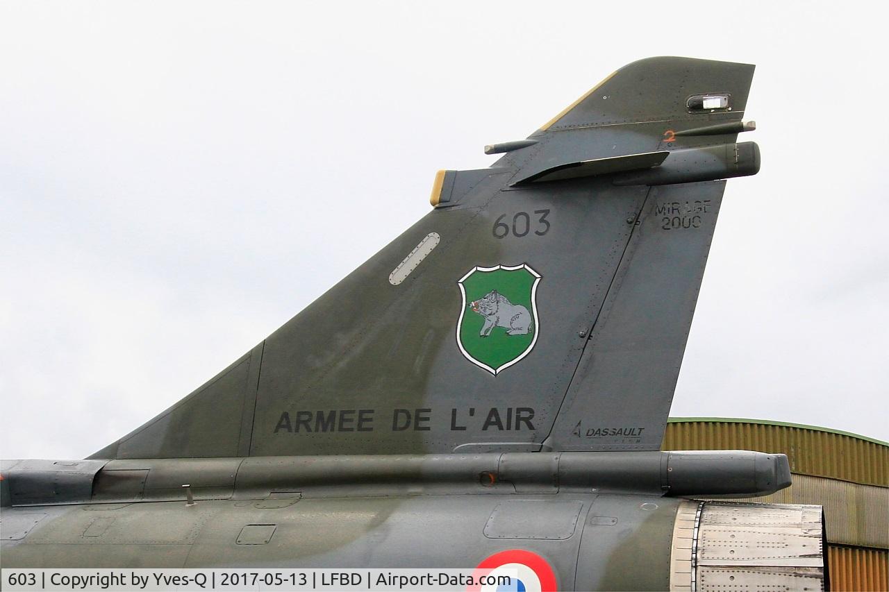 603, Dassault Mirage 2000D C/N 394, Dassault Mirage 2000D, Tail close up view, Bordeaux-Mérignac Air Base 106 (LFBD-BOD) Open day 2017