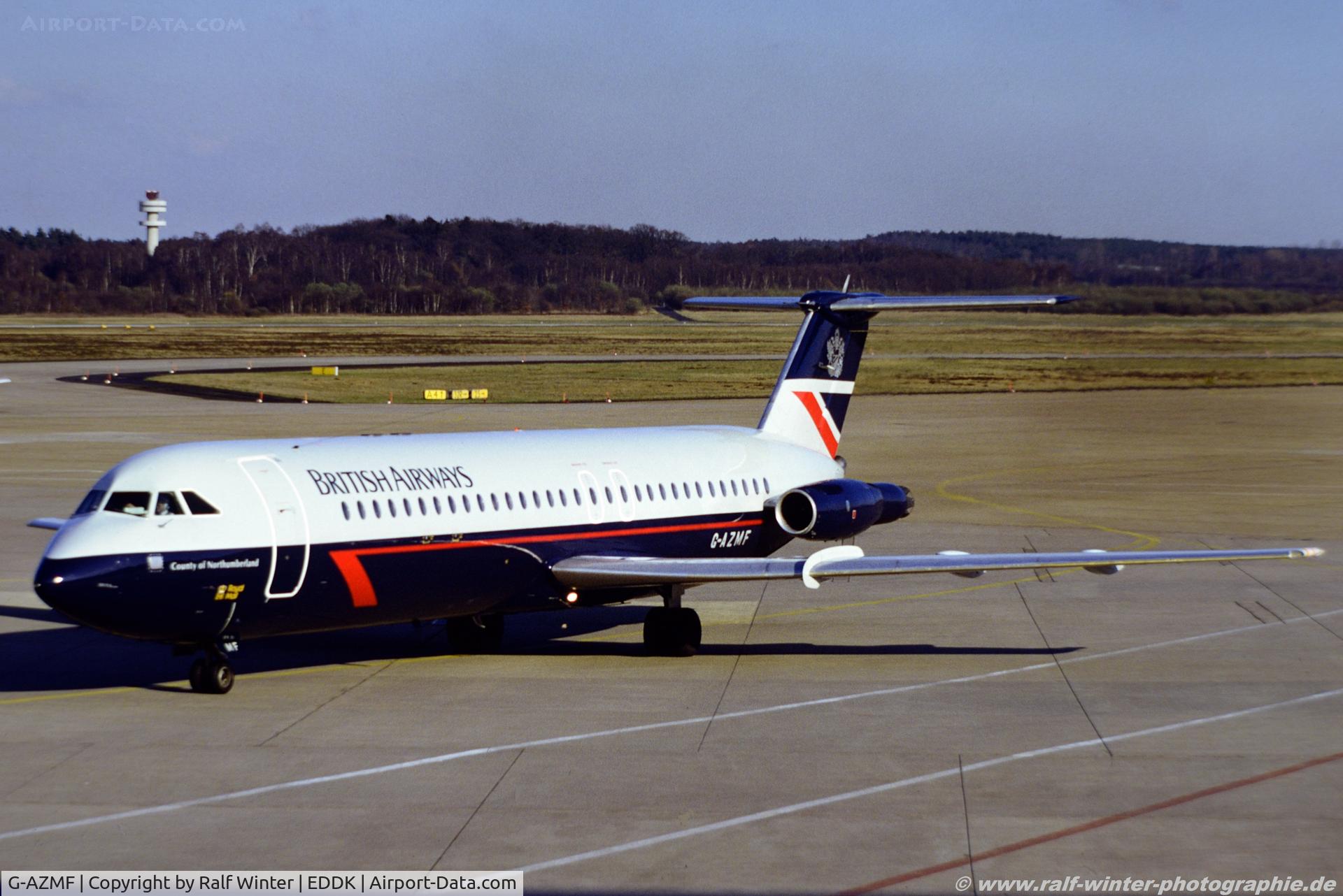 G-AZMF, 1972 BAC 111-530FX One-Eleven C/N BAC.240, BAC 1-11-530FX One-Eleven - BA BAW British Airways 'Country of Northumberland' - BAC.240 - G-AZMF - 04.1989 - CGN