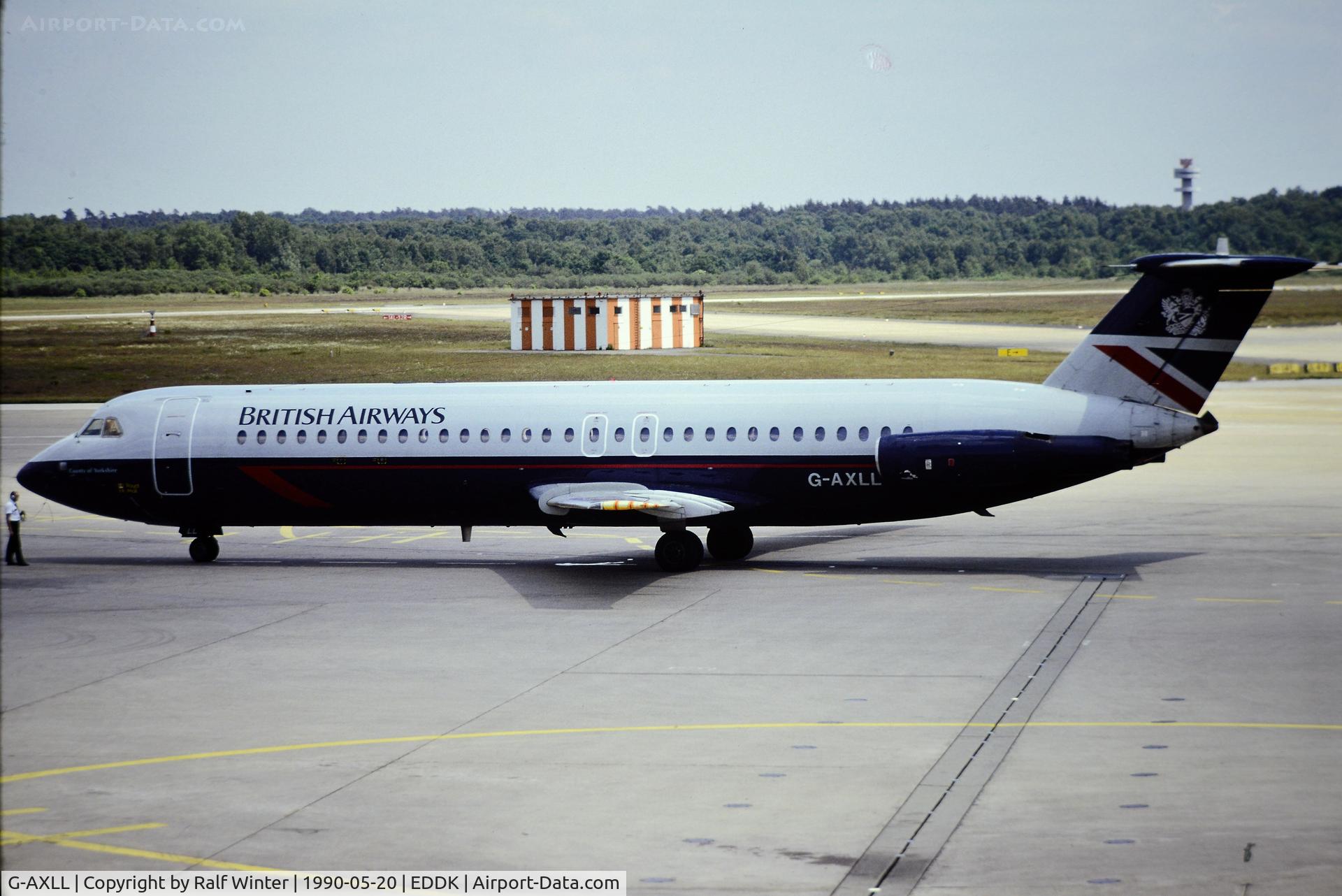 G-AXLL, 1969 BAC 111-523FJ One-Eleven C/N BAC.193, BAC 1-11523FJ One Eleven - BA BAW British Airways 'Country of Yorkshire' - BAC-528 G-AXLL - 20.05.1990 - CGN