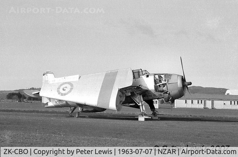 ZK-CBO, Grumman TBF-1C Avenger C/N 5625, Barr Bros. Ltd., Auckland.