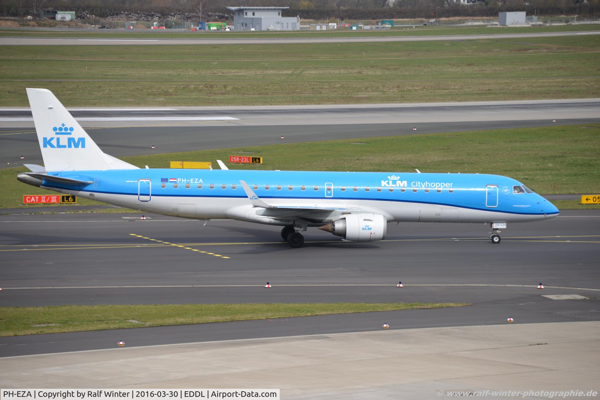 PH-EZA, 2008 Embraer 190LR (ERJ-190-100LR) C/N 19000224, Embraer ERJ-190STD 190-100 - WA KLC KLM Cityhopper - 19000224 - PH-EZA - 30.03.2016 - DUS