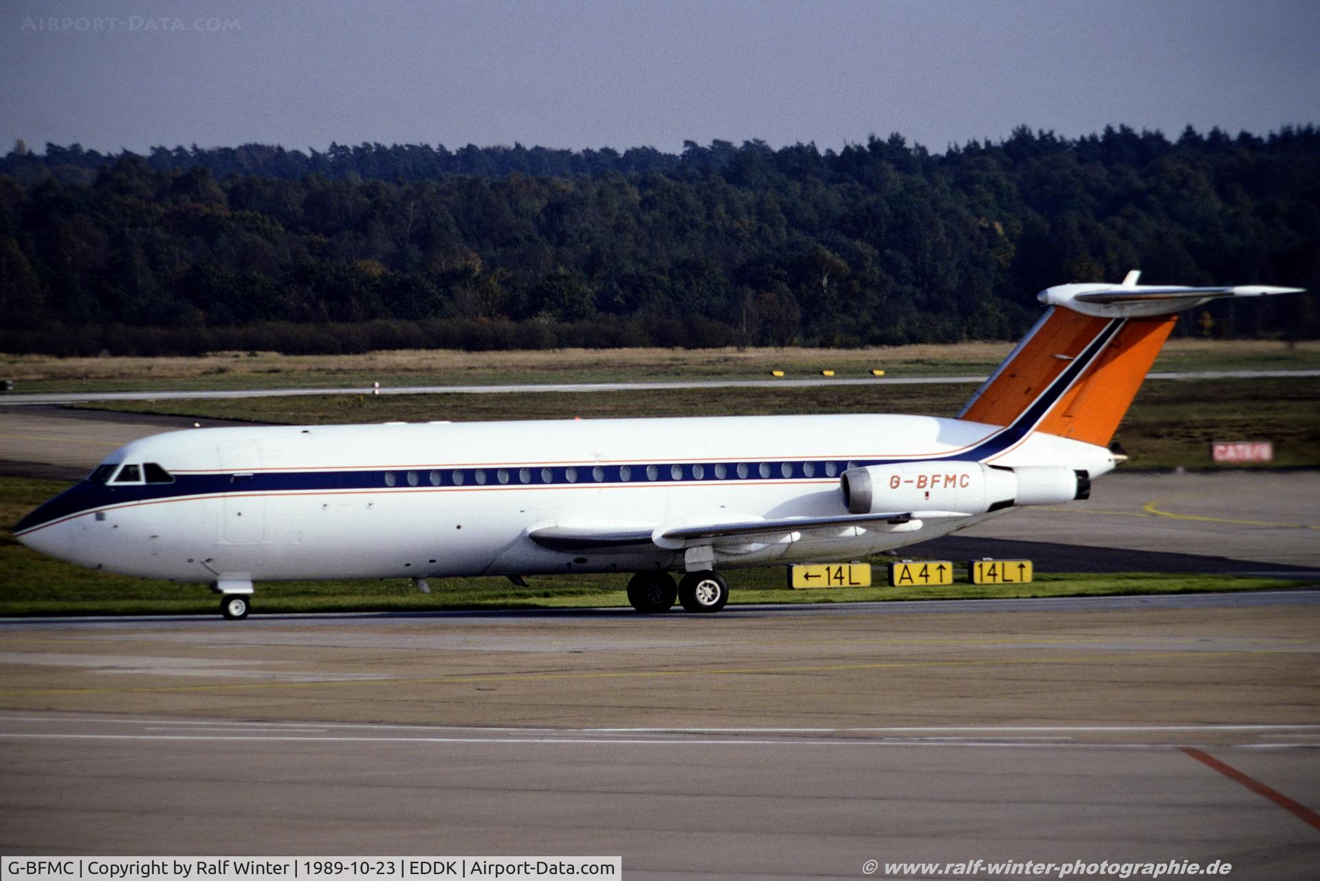 G-BFMC, 1970 BAC 111-414EG One-Eleven C/N BAC.160, BAC 111-414EG One-Eleven - Ford Motor Company - BAC.160 - G-BFMC - 23.10.1989 - CGN