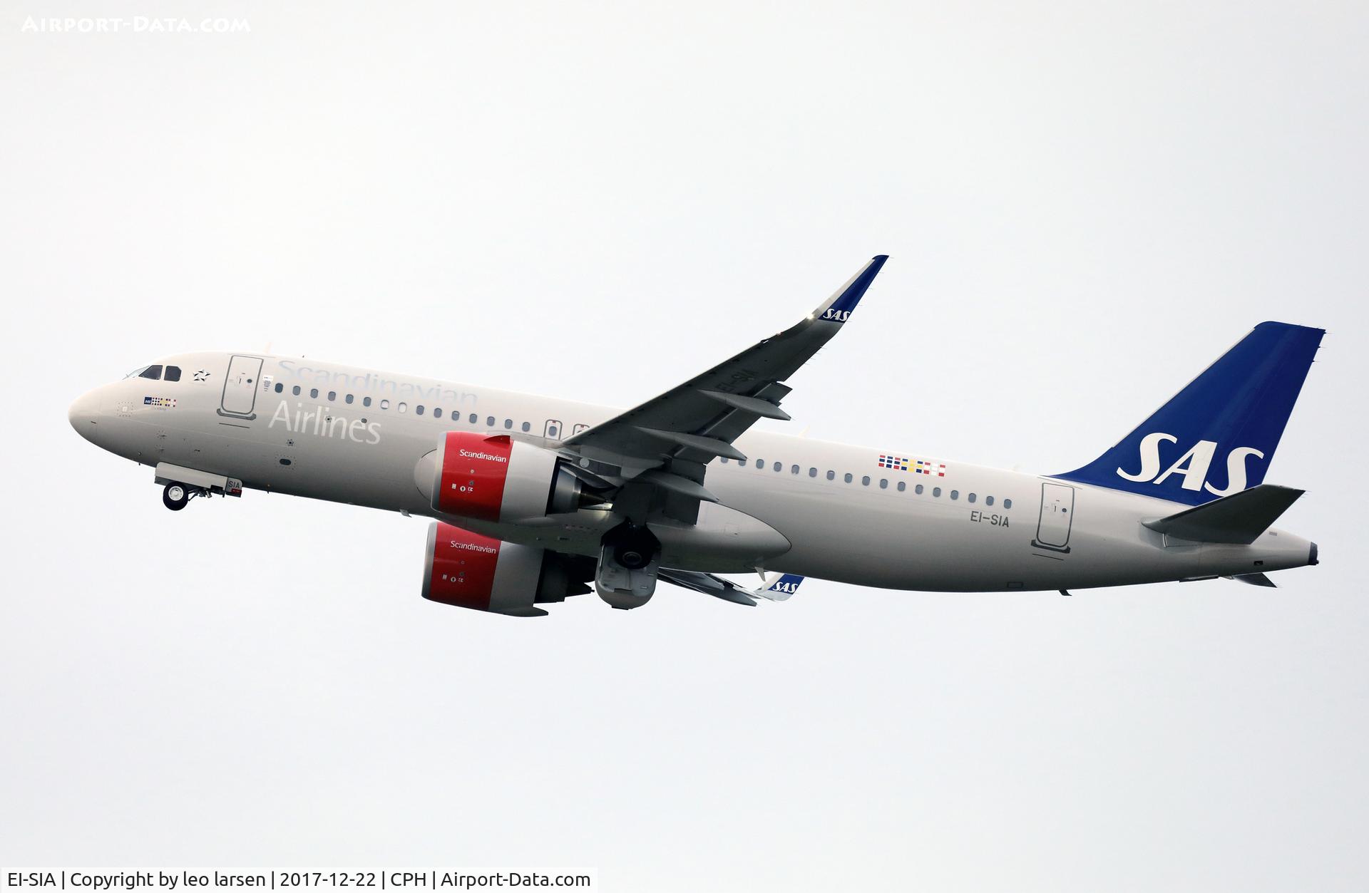 EI-SIA, 2017 Airbus A320-251N C/N 7897, Copenhagen 22.12,2017