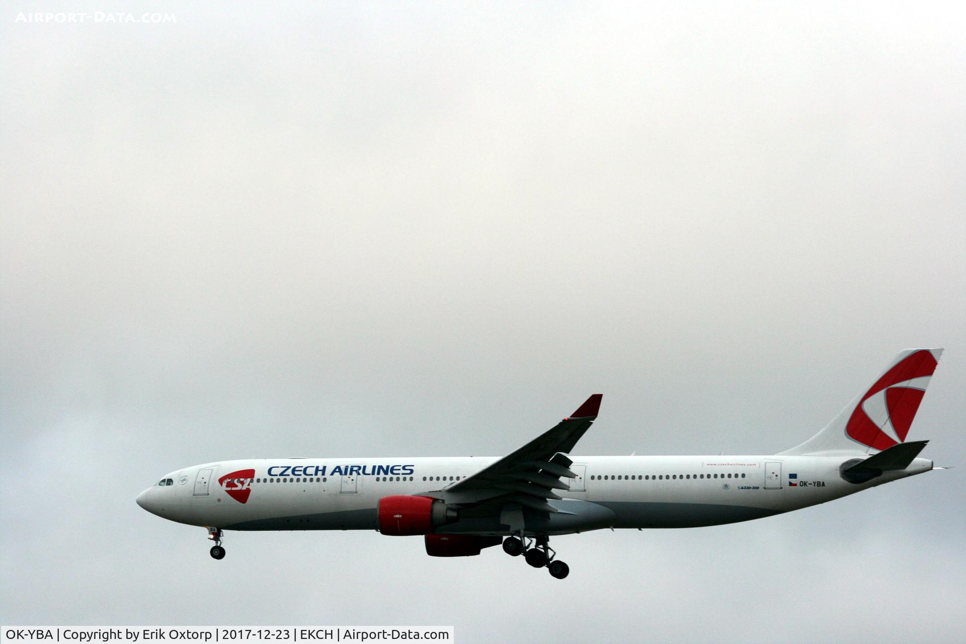 OK-YBA, 2001 Airbus A330-323X C/N 425, OK-YBA landing rw 22L. Arrived as usual OK504 flight from PRG