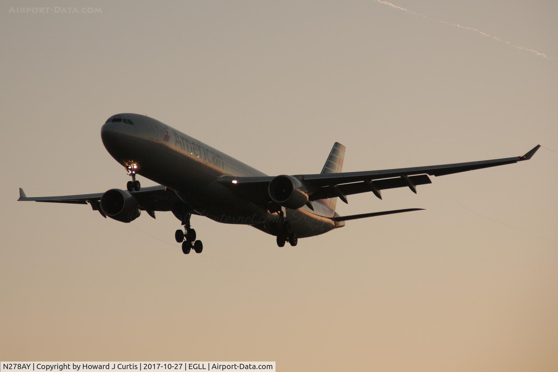 N278AY, 2001 Airbus A330-323 C/N 0388, Dawn arrival.