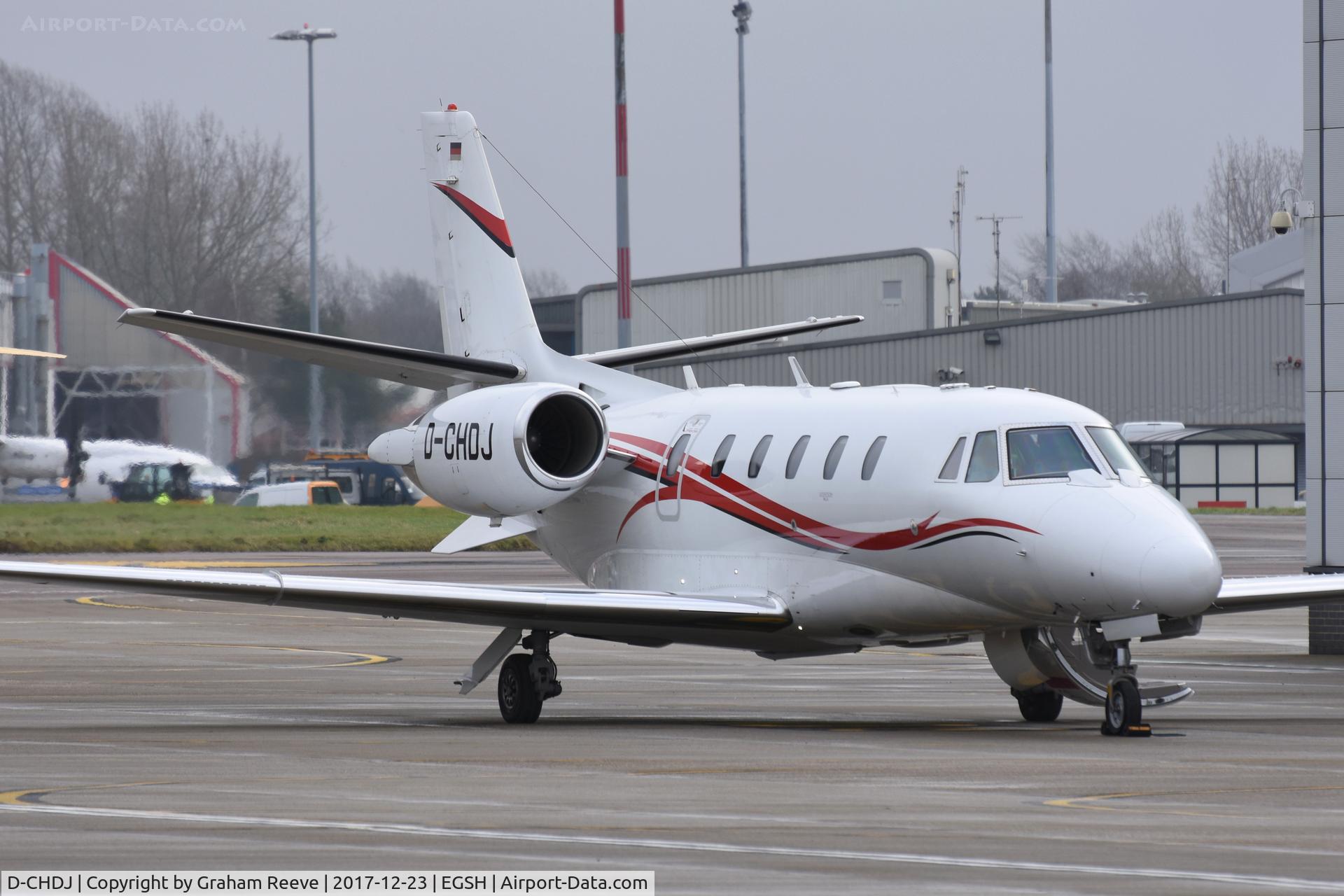 D-CHDJ, 2007 Cessna 560XL Citation XLS C/N 560-5744, Parked at Norwich.