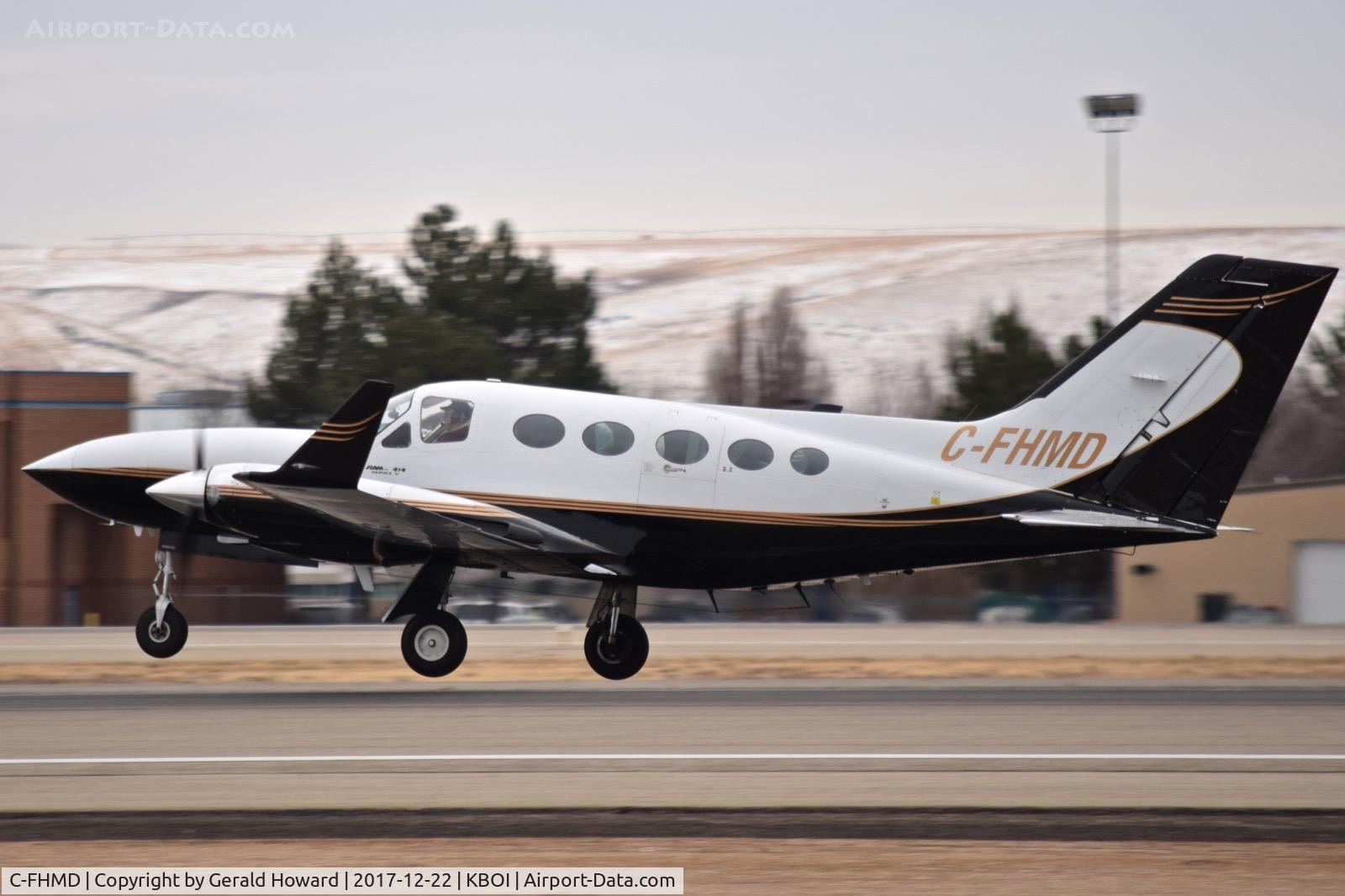 C-FHMD, 1980 Cessna 414A Chancellor C/N 414A0447, Departing  10L.