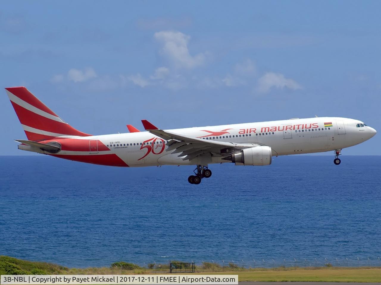 3B-NBL, 2009 Airbus A330-202 C/N 1057, Landing rwy 14