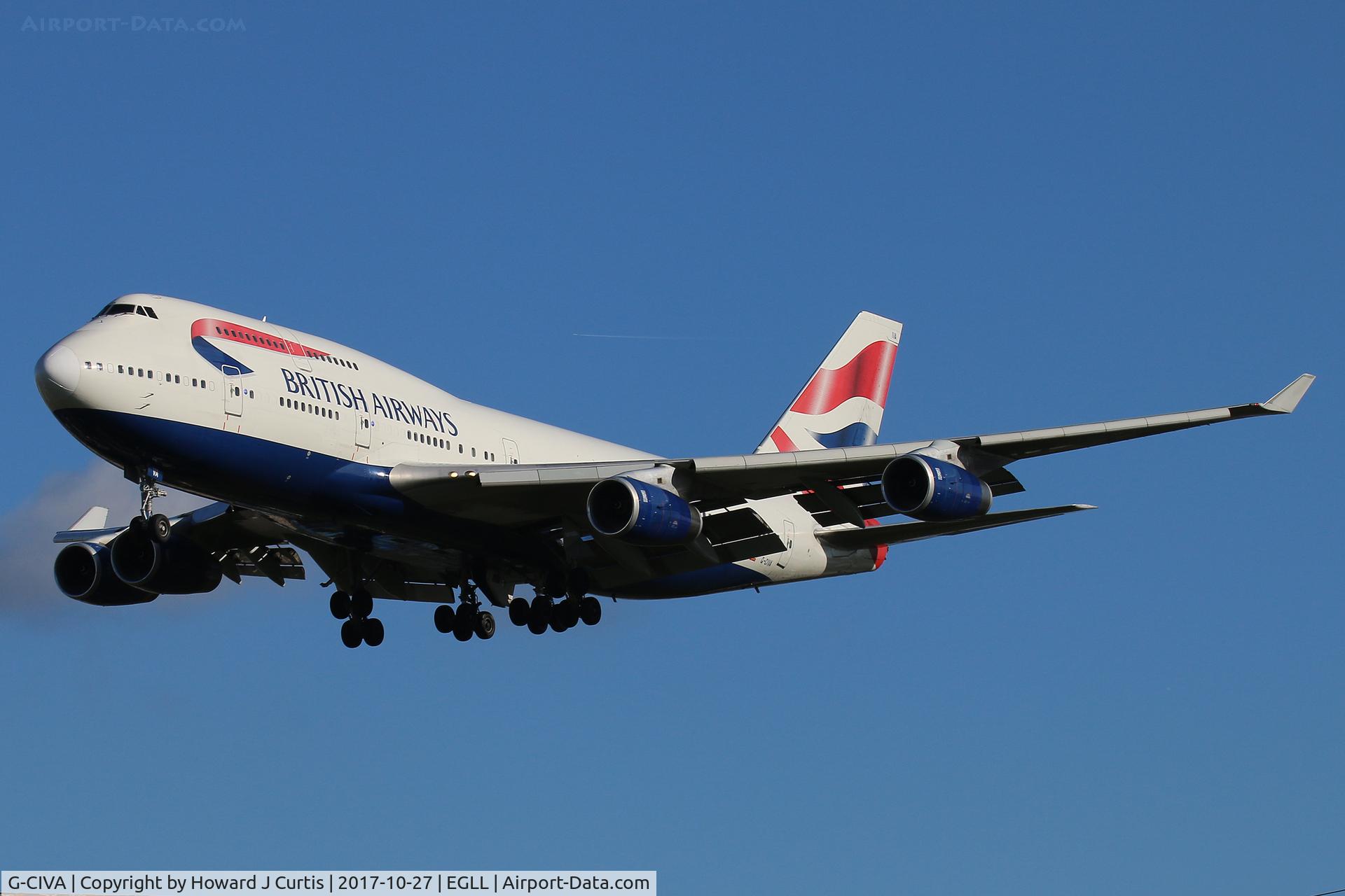 G-CIVA, 1993 Boeing 747-436 C/N 27092, On approach