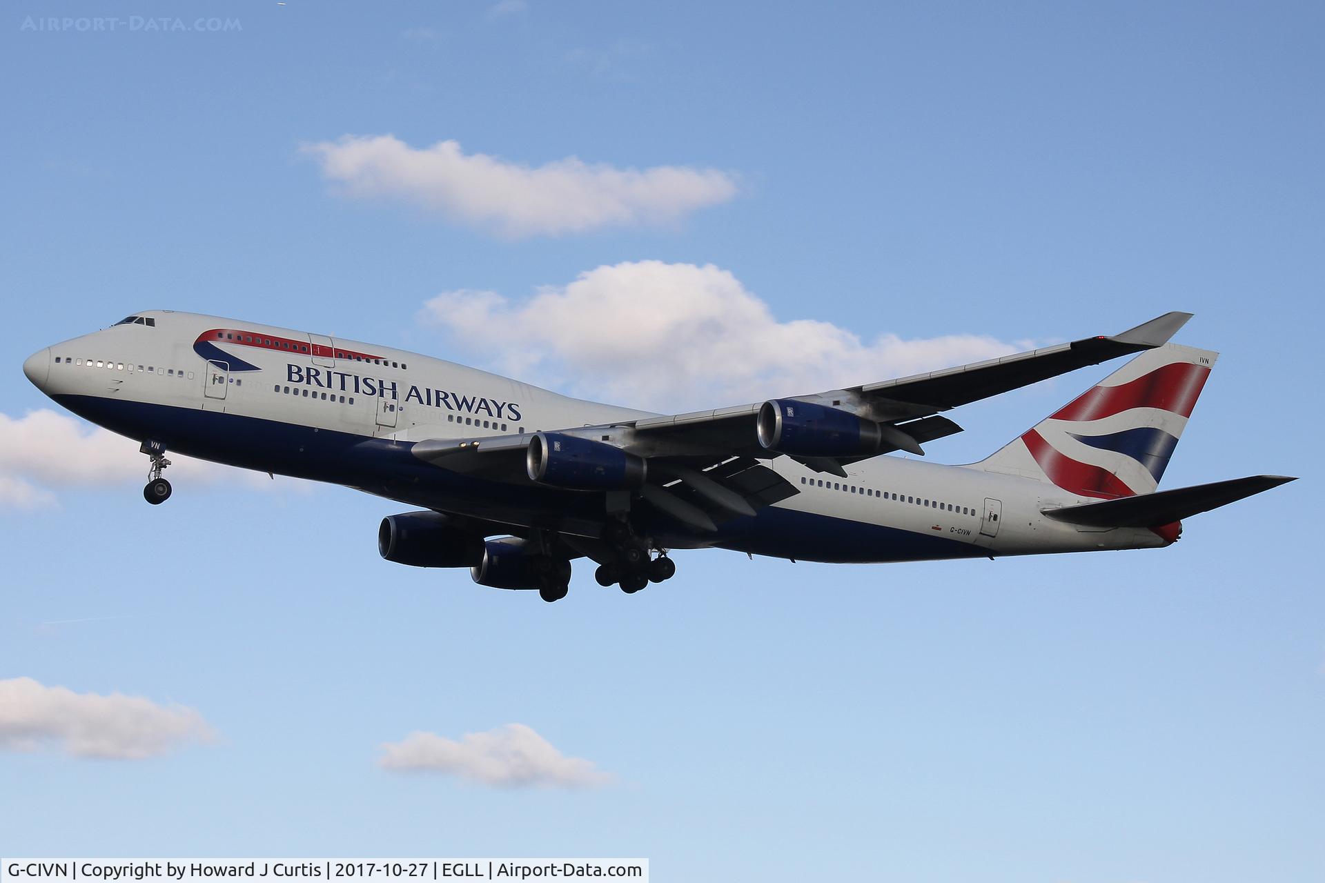 G-CIVN, 1997 Boeing 747-436 C/N 28848, On approach