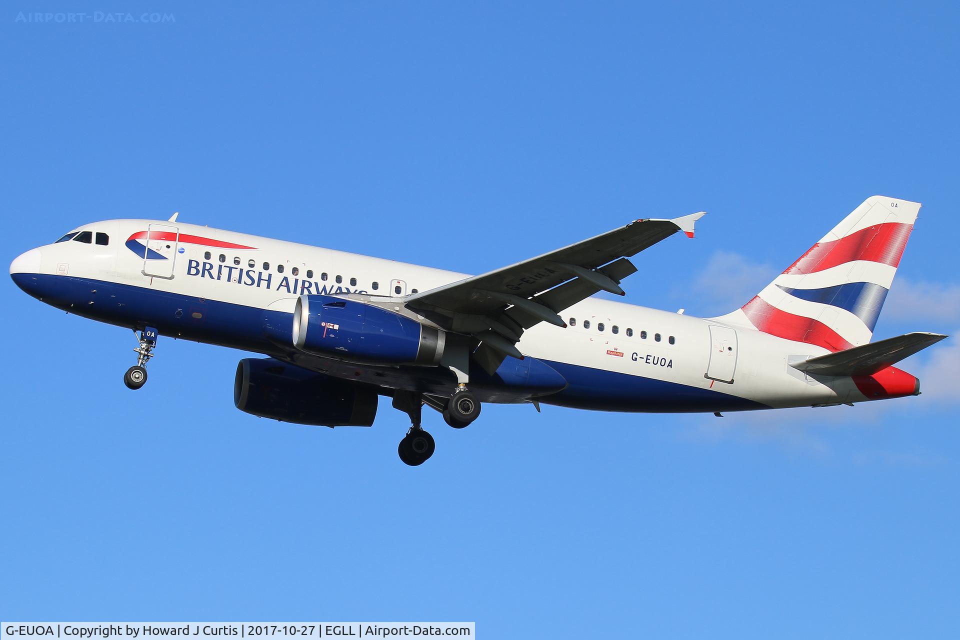 G-EUOA, 2001 Airbus A319-131 C/N 1513, On approach