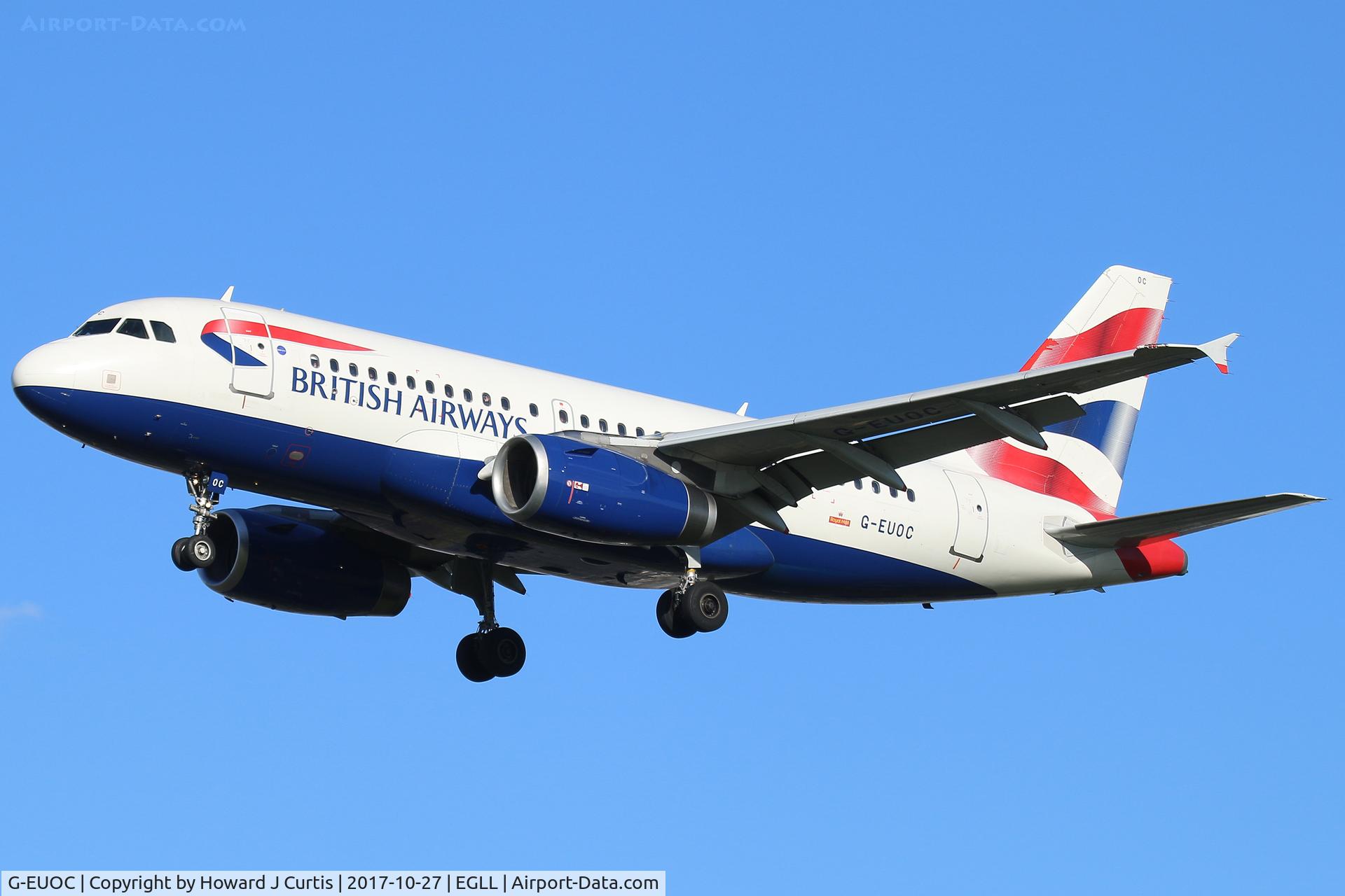 G-EUOC, 2001 Airbus A319-131 C/N 1537, On approach