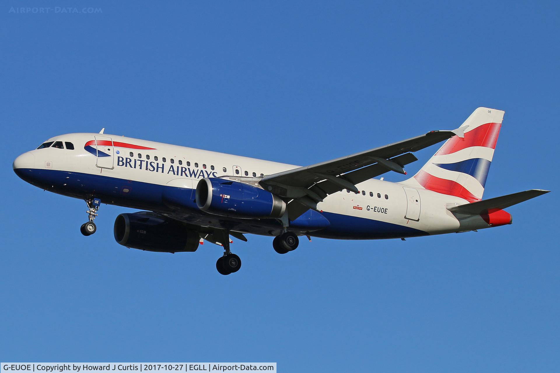G-EUOE, 2001 Airbus A319-131 C/N 1574, On approach