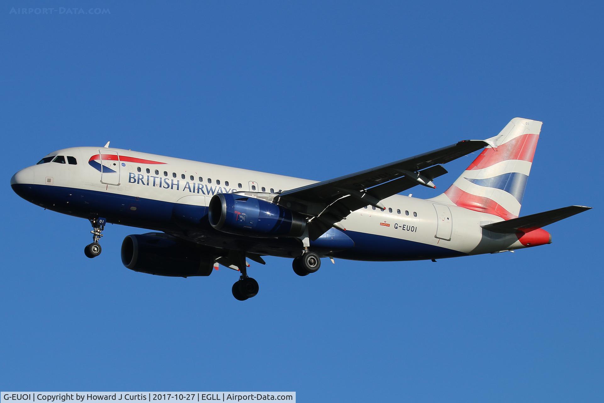 G-EUOI, 2001 Airbus A319-131 C/N 1606, On approach