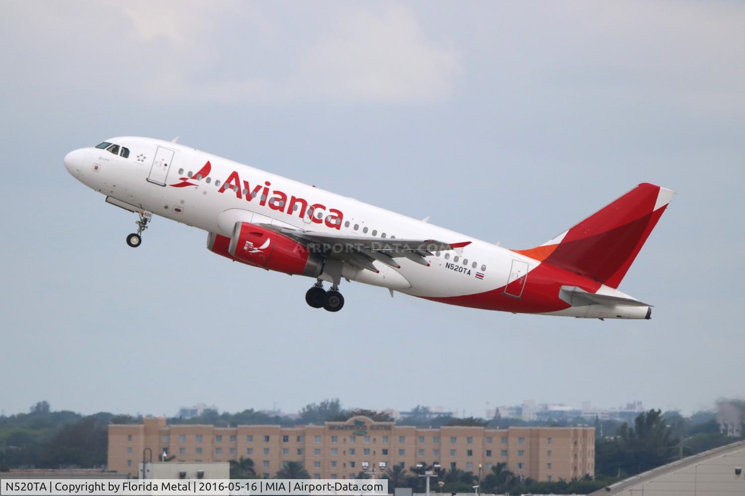 N520TA, 2007 Airbus A319-132 C/N 3248, Avianca