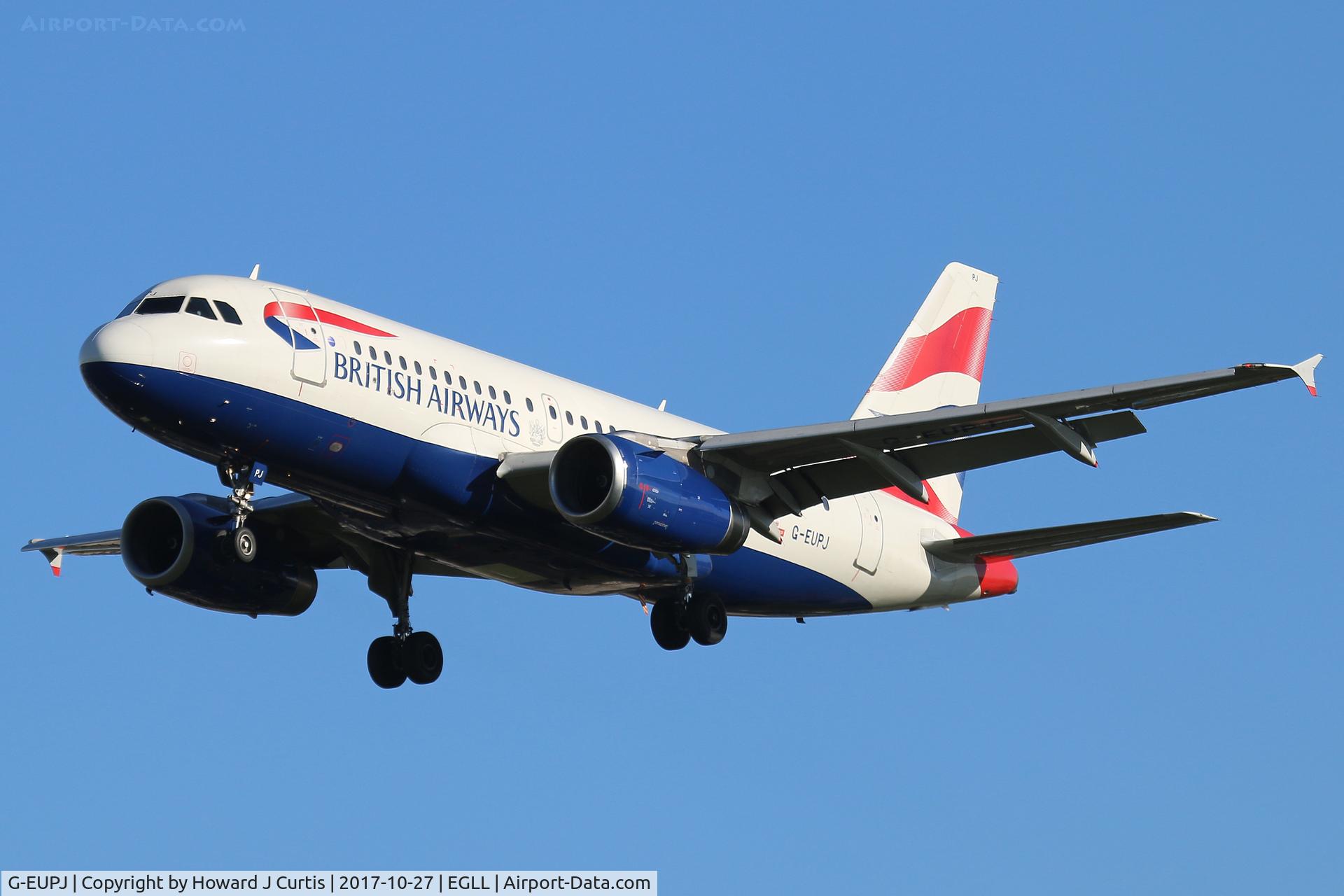 G-EUPJ, 2000 Airbus A319-131 C/N 1232, On approach.