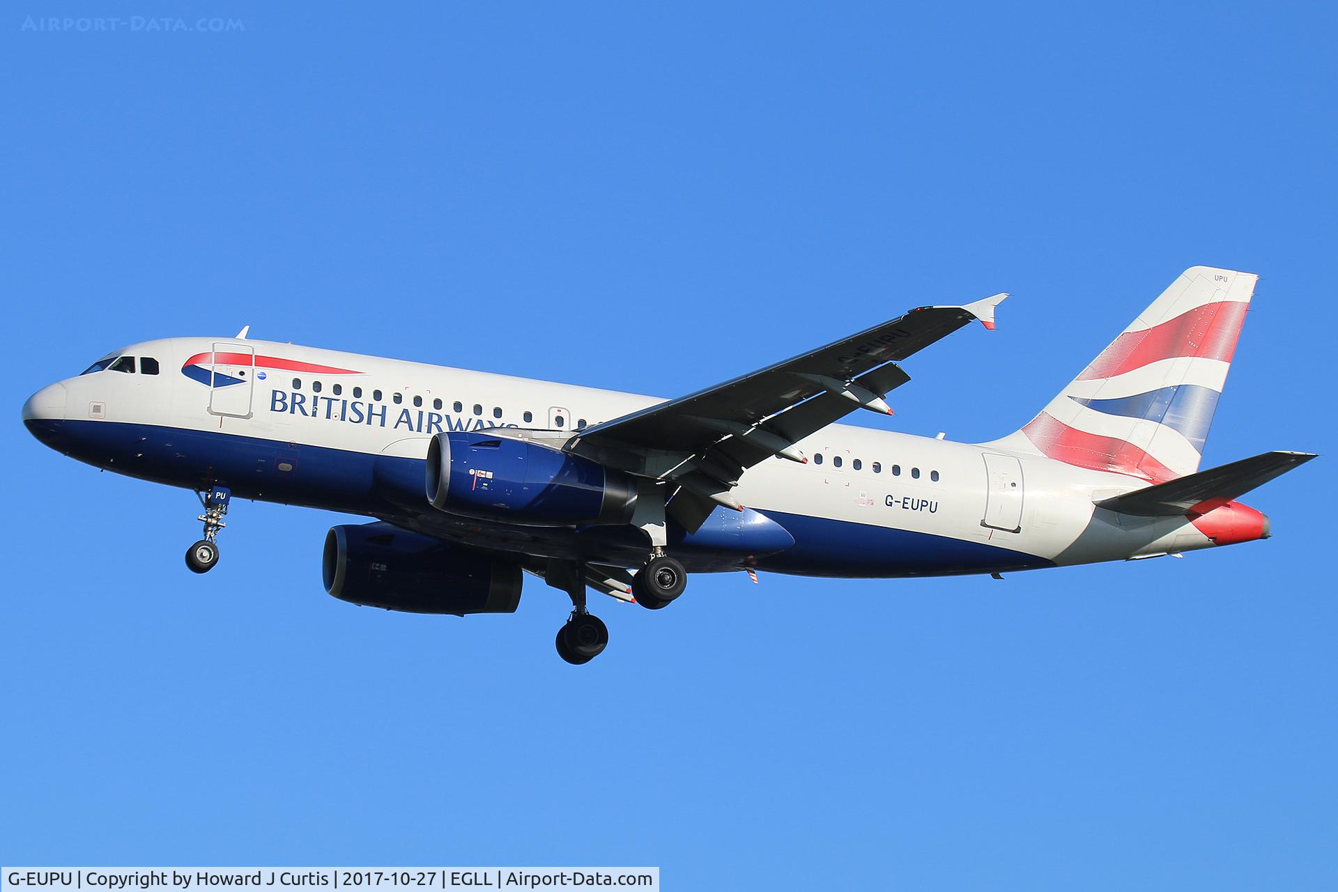 G-EUPU, 2000 Airbus A319-131 C/N 1384, On approach.