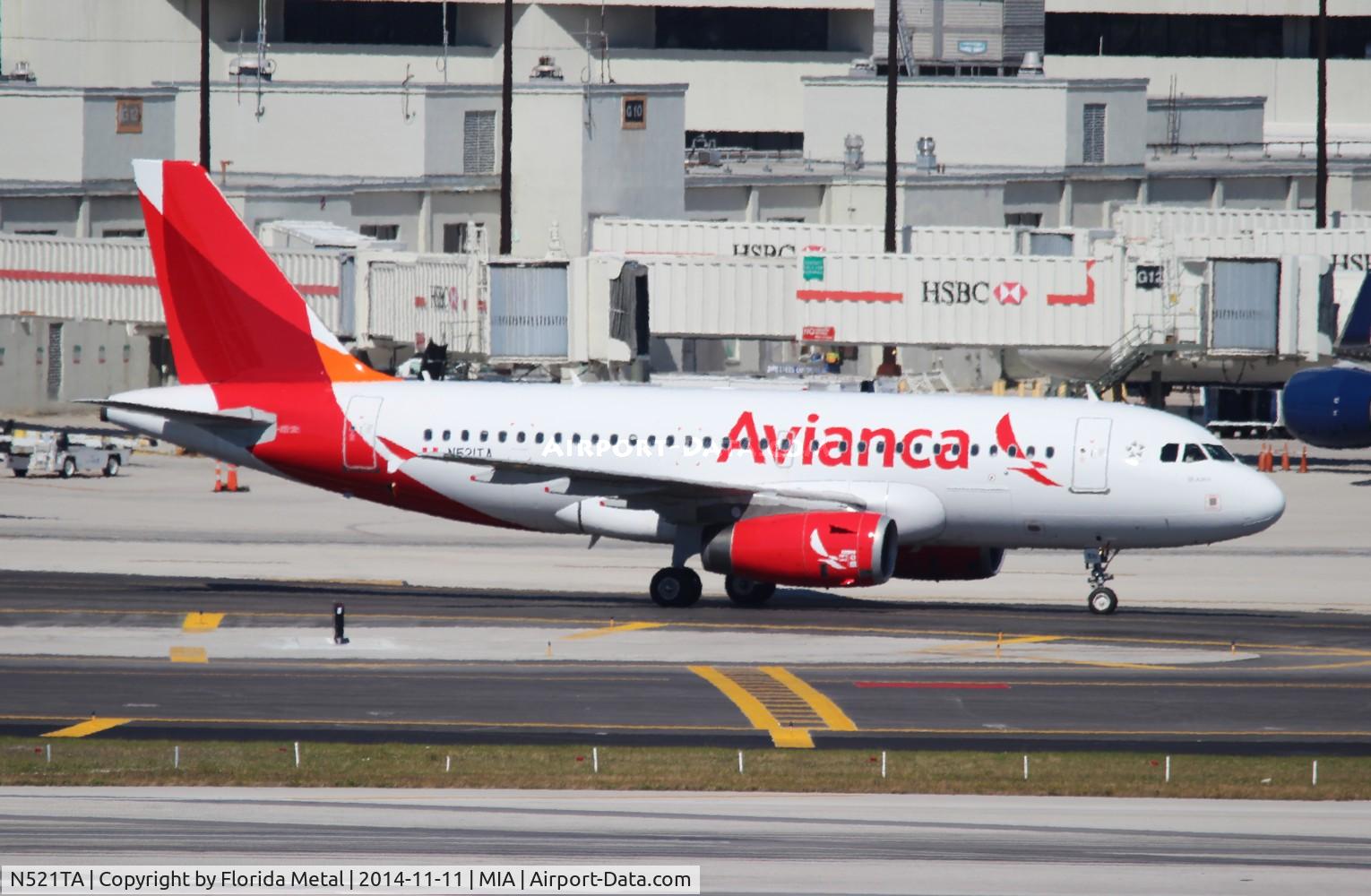 N521TA, 2007 Airbus A319-132 C/N 3276, Avianca
