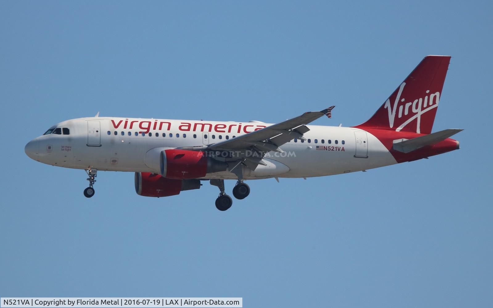 N521VA, 2006 Airbus A319-112 C/N 2773, Virgin America