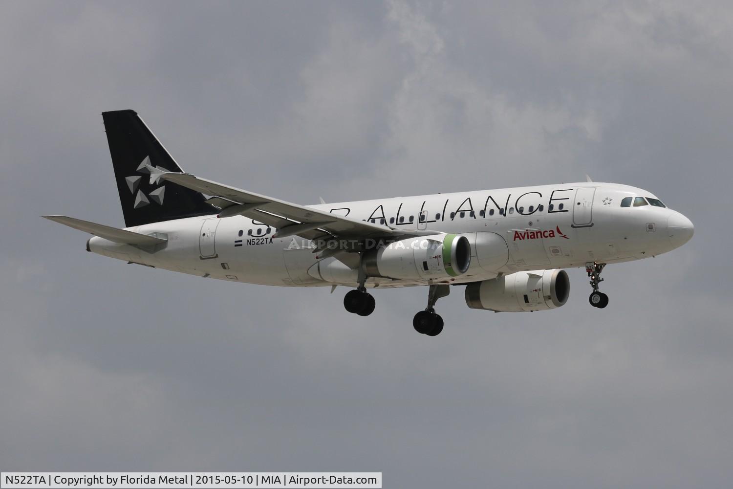 N522TA, 2012 Airbus A319-132 C/N 5219, Avianca