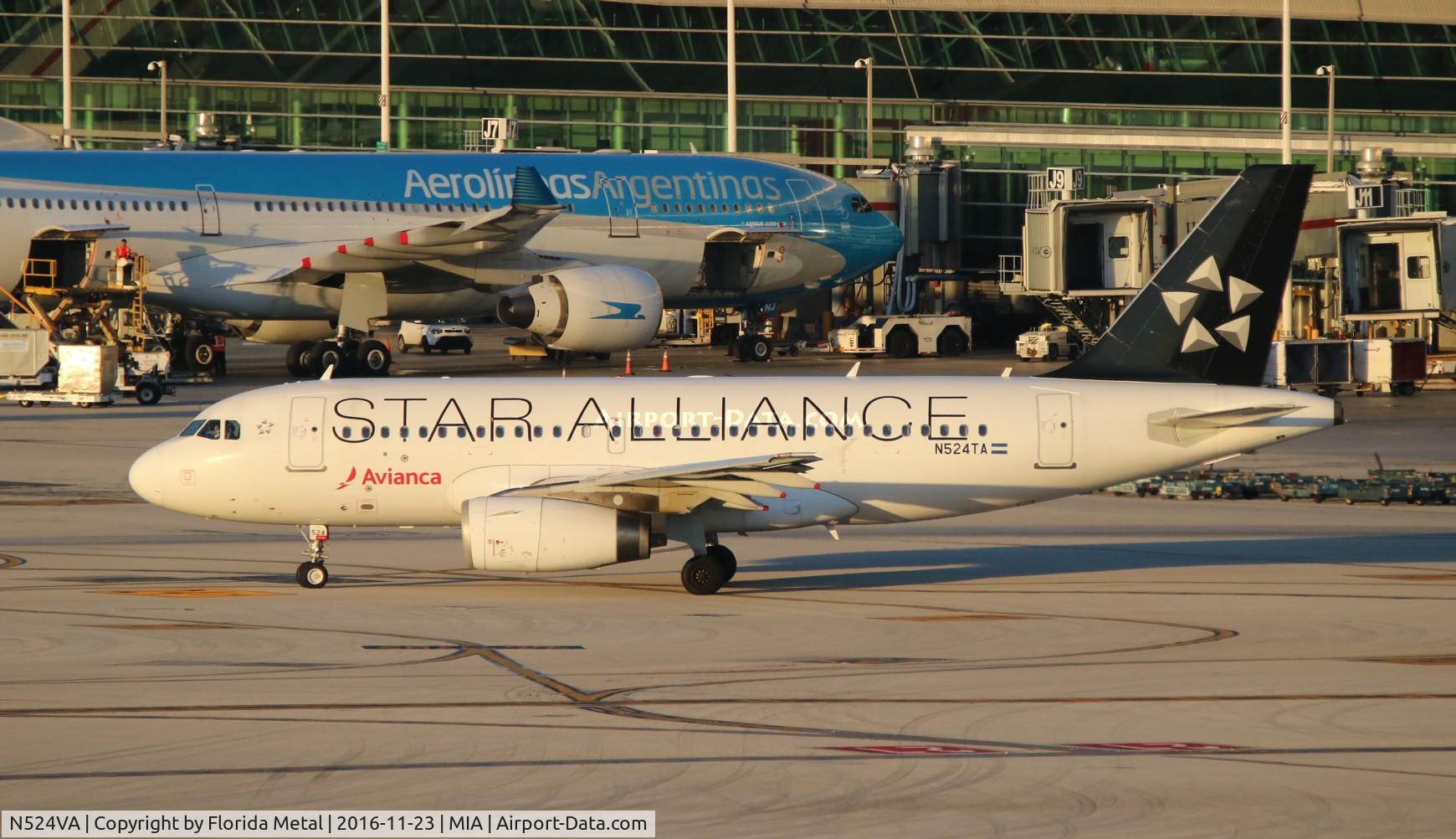 N524VA, 2007 Airbus A319-112 C/N 3204, Avianca