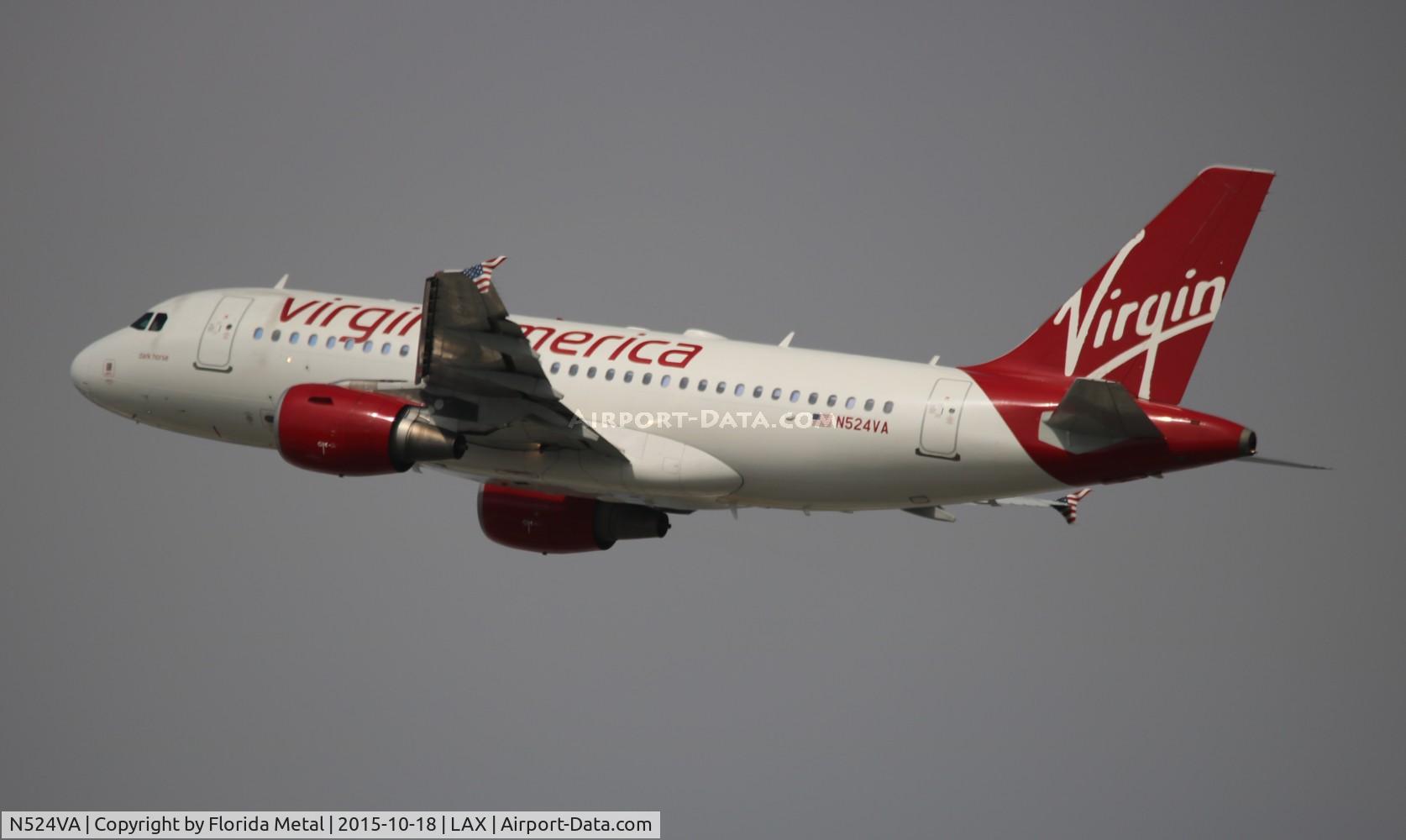 N524VA, 2007 Airbus A319-112 C/N 3204, Virgin America