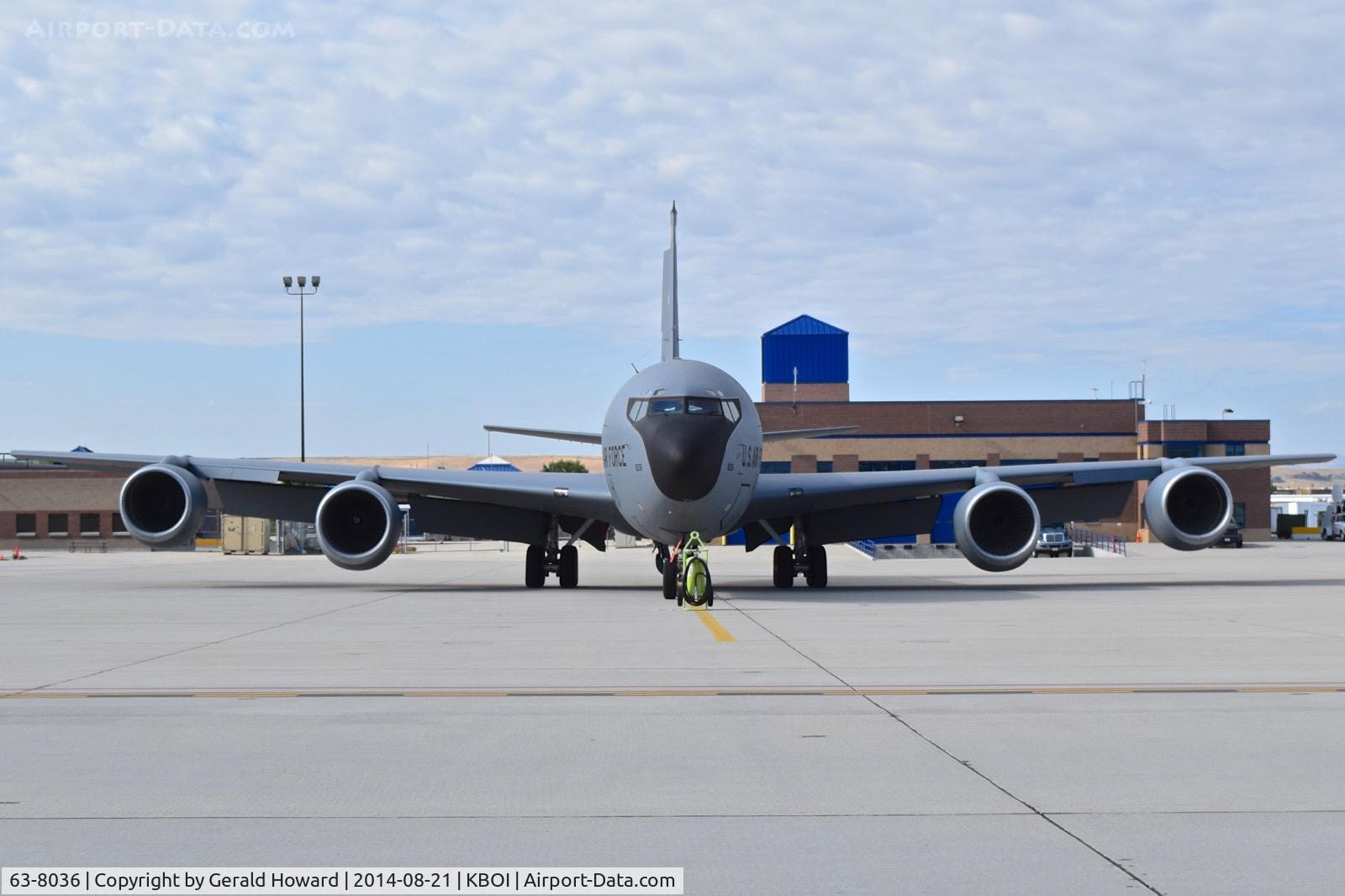 63-8036, 1963 Boeing KC-135R Stratotanker C/N 18653, Parked on the Idaho ANG ramp.  161st Air Refueling Wing, AZ ANG.