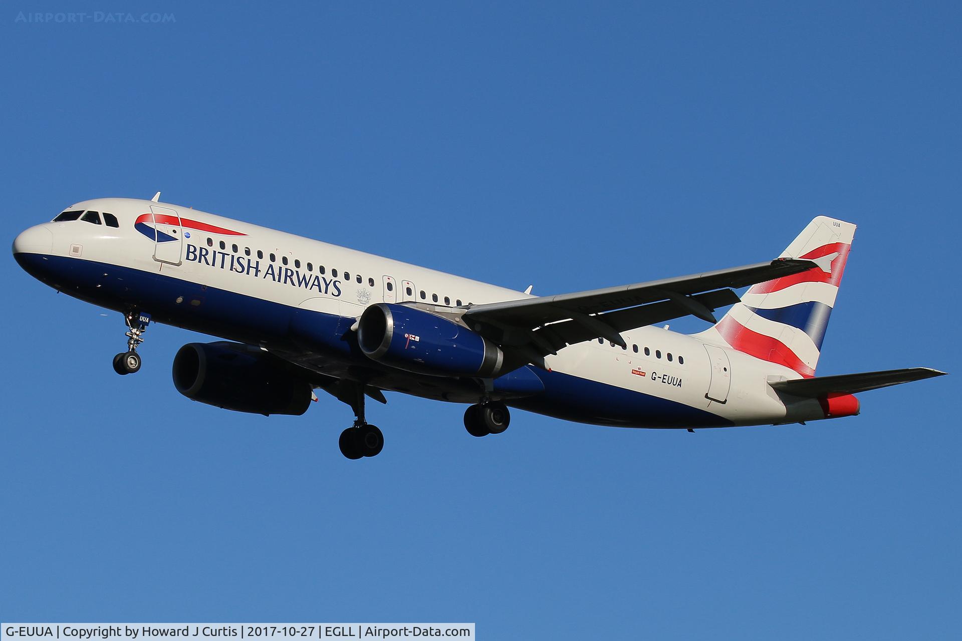 G-EUUA, 2001 Airbus A320-232 C/N 1661, On approach. 2nd flight of the day.
