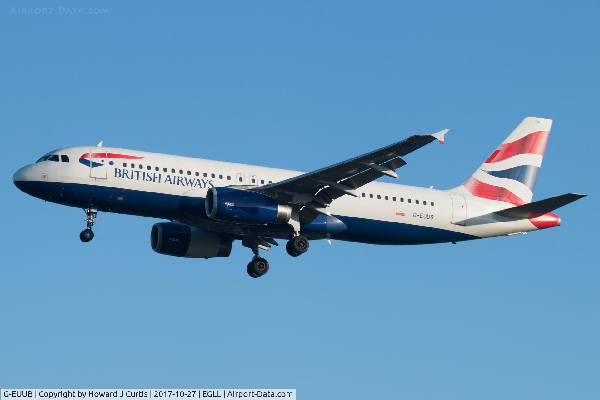 G-EUUB, 2002 Airbus A320-232 C/N 1689, On approach.