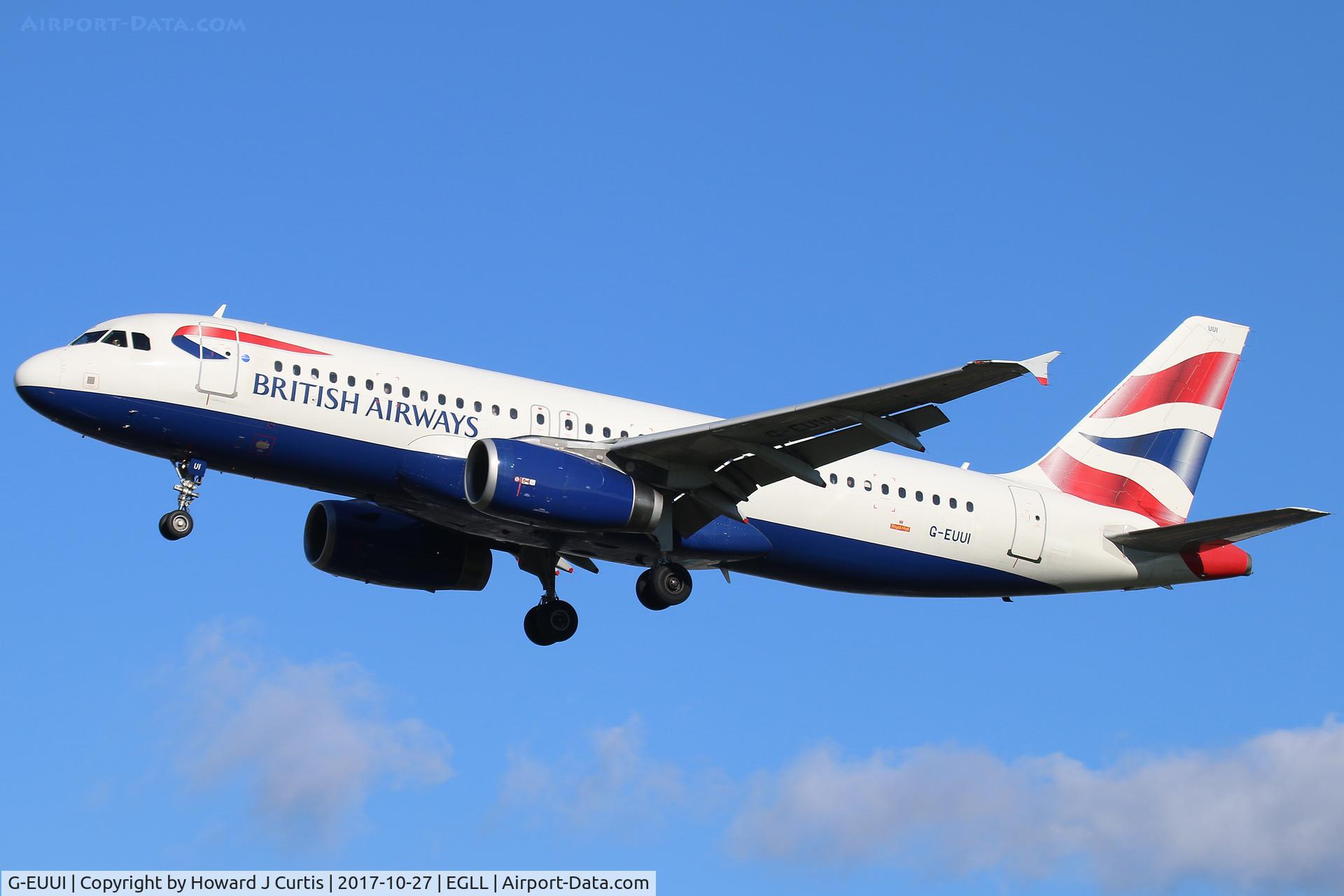 G-EUUI, 2002 Airbus A320-232 C/N 1871, On approach.
