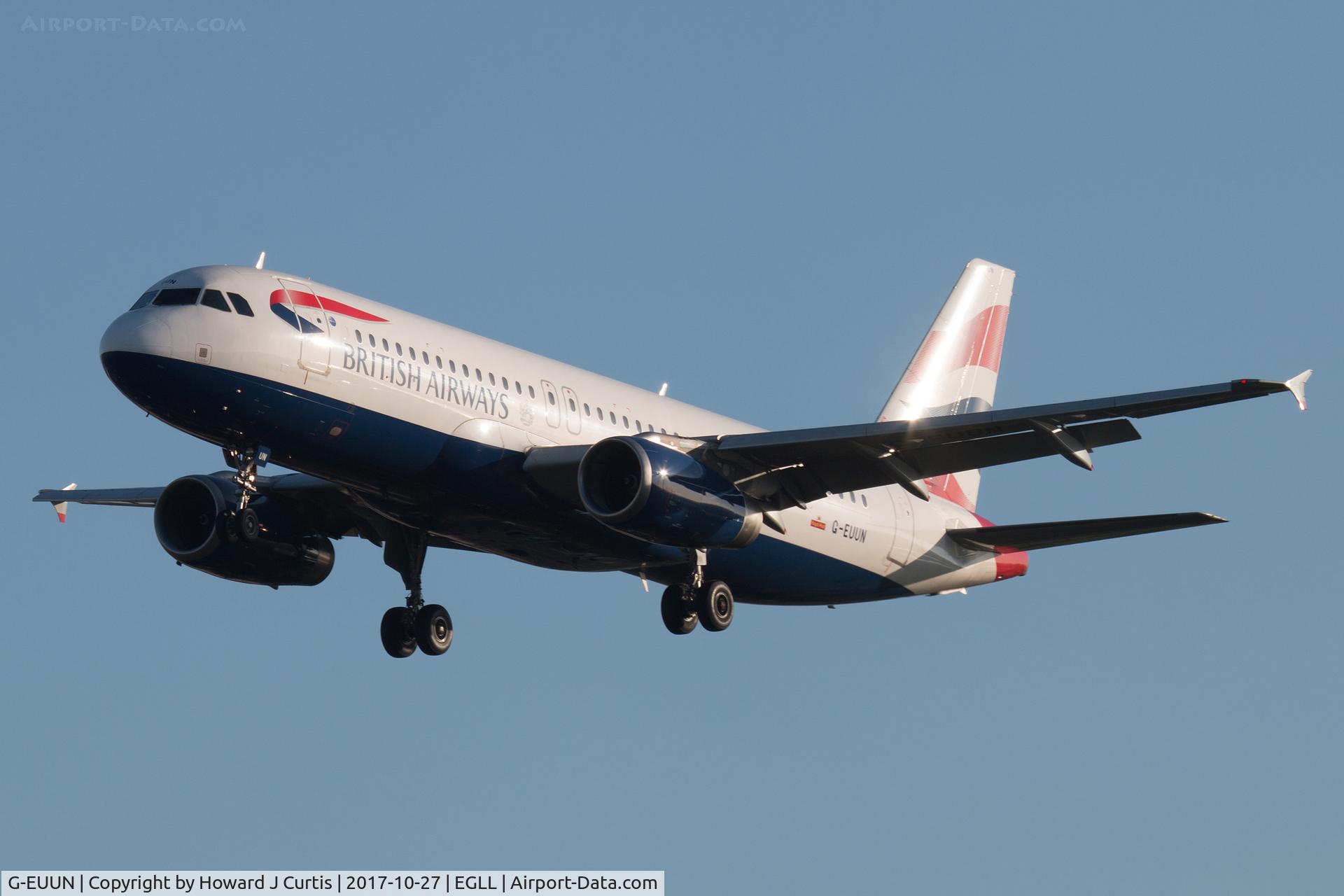 G-EUUN, 2003 Airbus A320-232 C/N 1910, On approach.