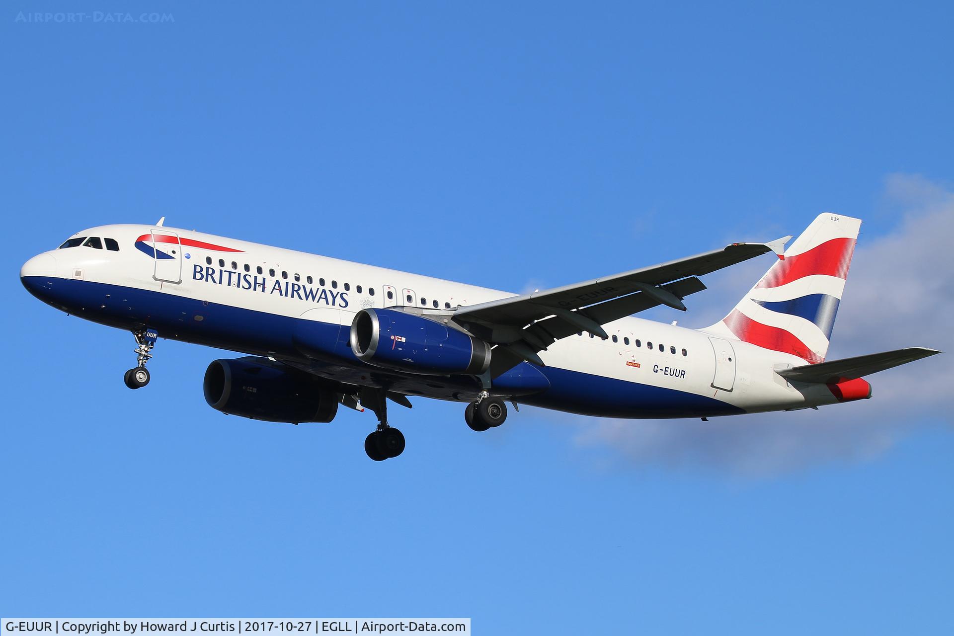 G-EUUR, 2003 Airbus A320-232 C/N 2040, On approach.