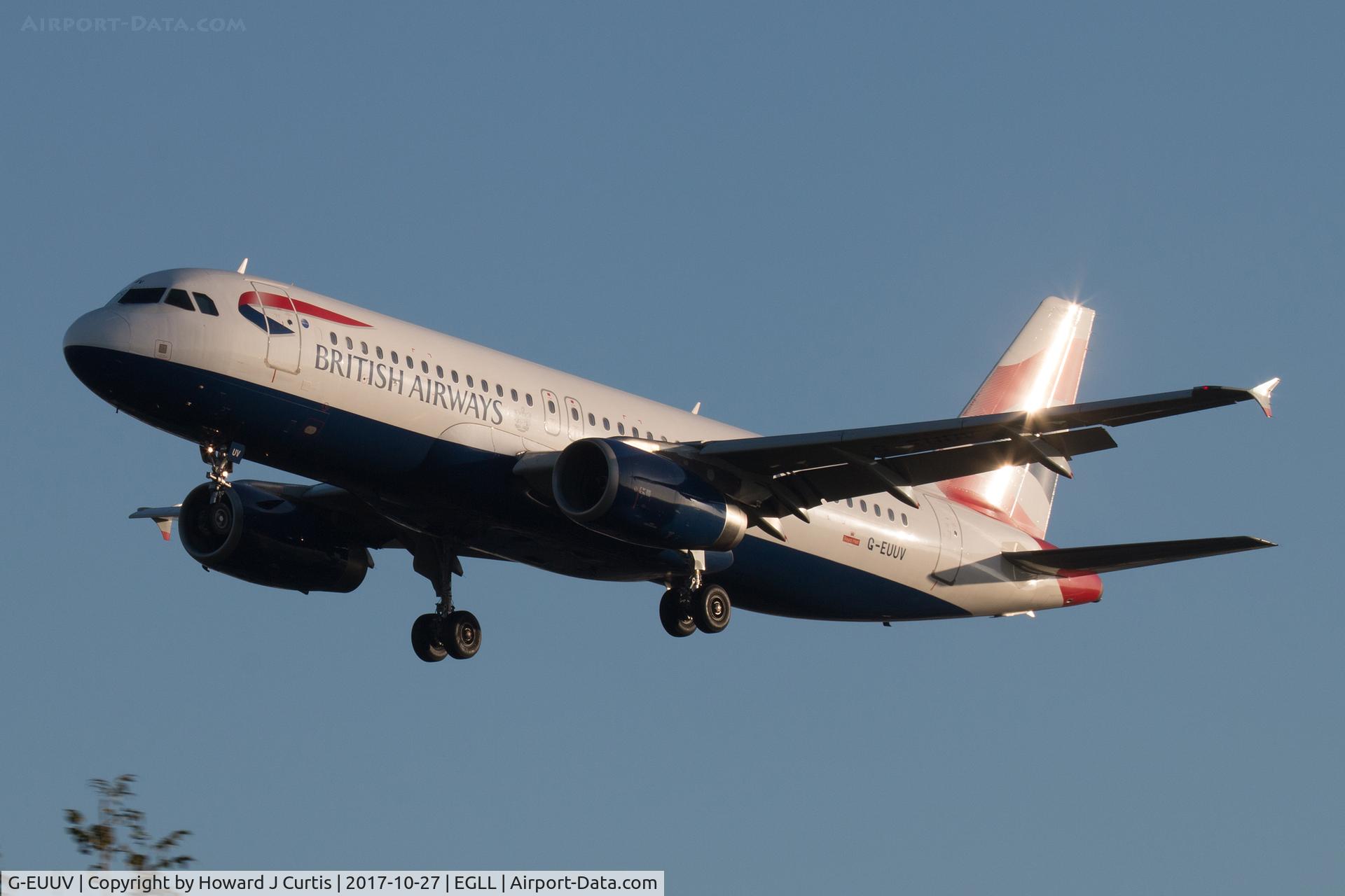 G-EUUV, 2008 Airbus A320-232 C/N 3468, On approach.