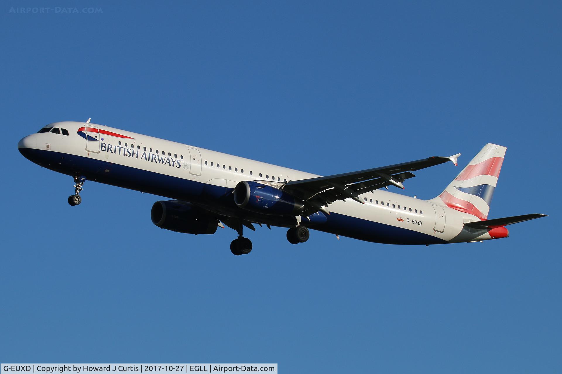 G-EUXD, 2004 Airbus A321-231 C/N 2320, On approach.