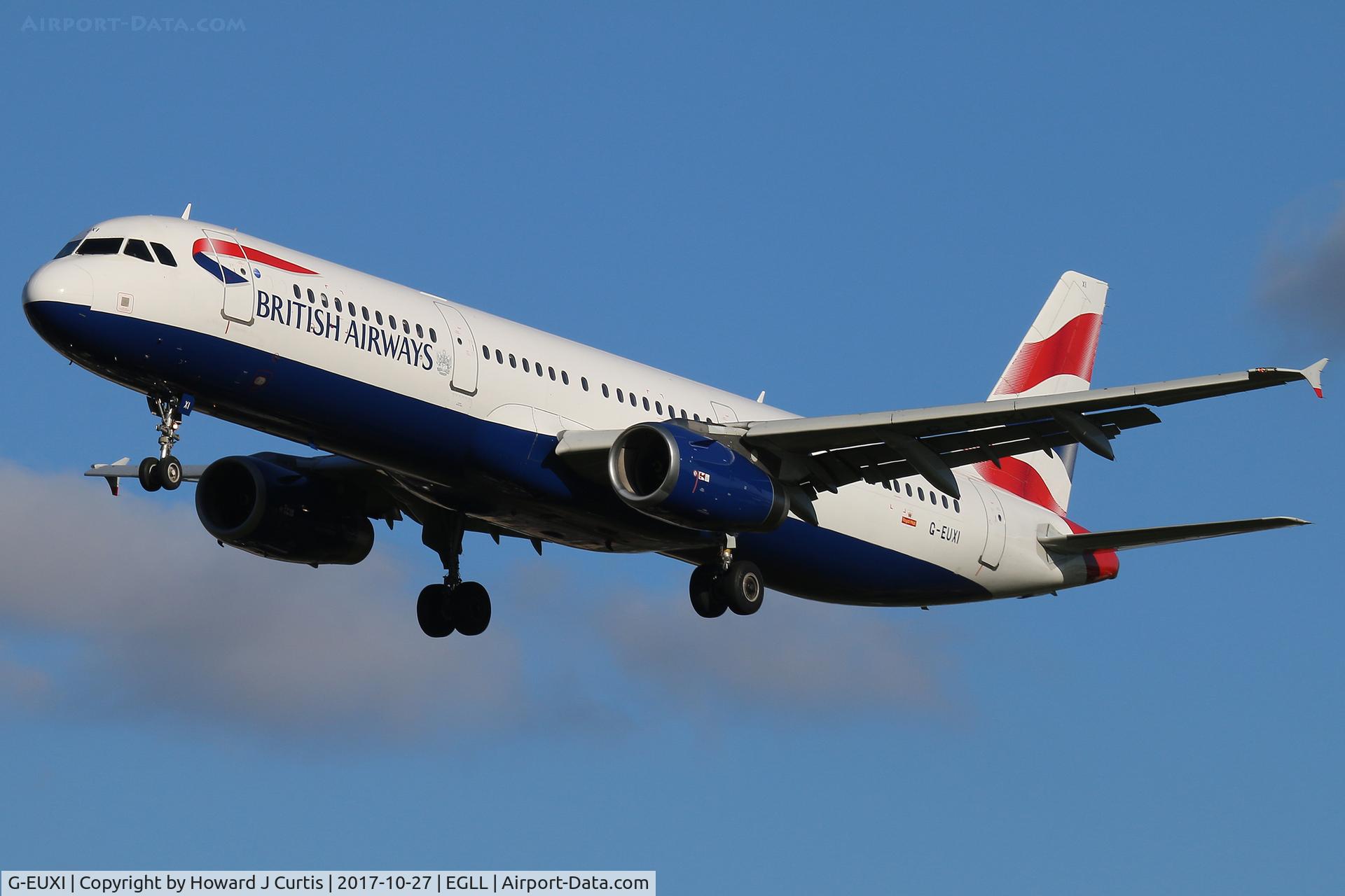 G-EUXI, 2005 Airbus A321-231 C/N 2536, On approach. 2nd flight of the day.