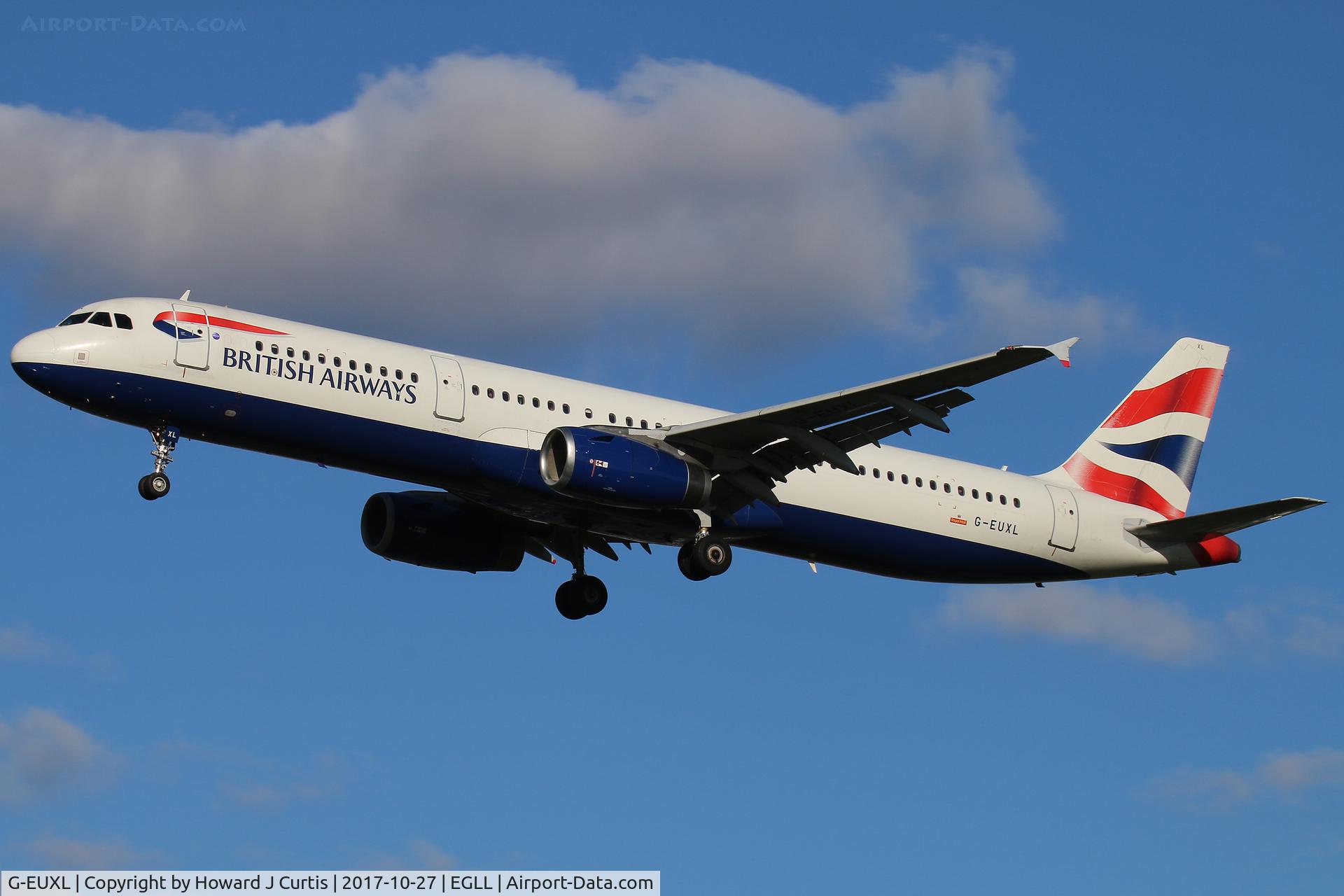 G-EUXL, 2007 Airbus A321-231 C/N 3254, On approach. 2nd flight of the day.