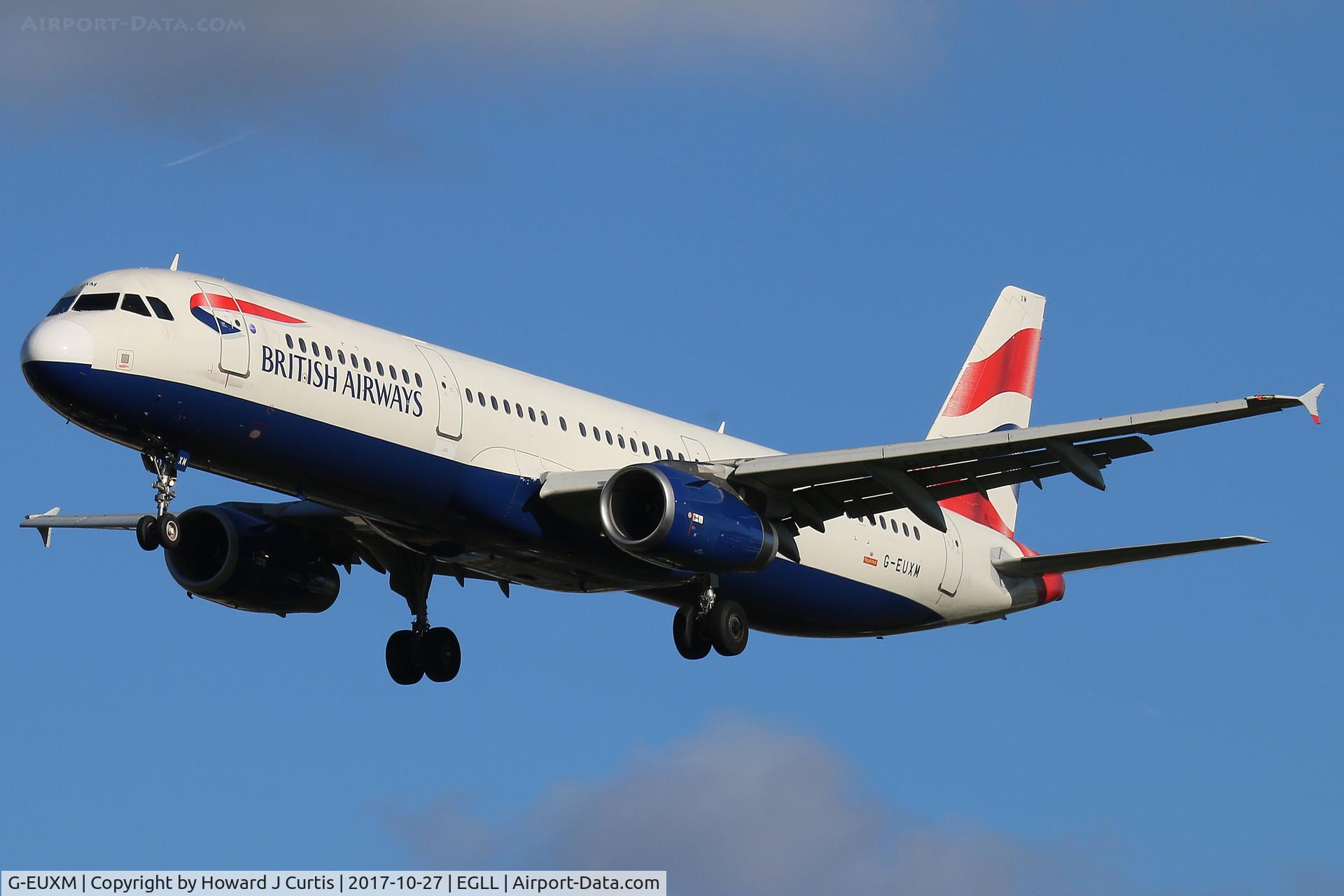 G-EUXM, 2007 Airbus A321-231 C/N 3290, On approach.