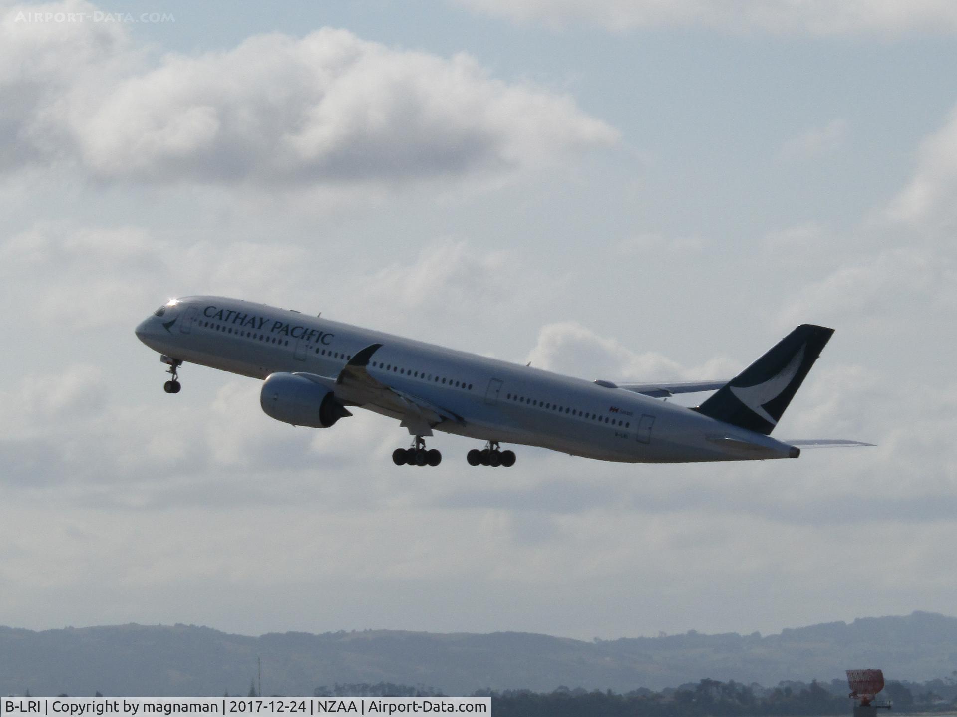 B-LRI, 2016 Airbus A350-941 C/N 058, off back to HK