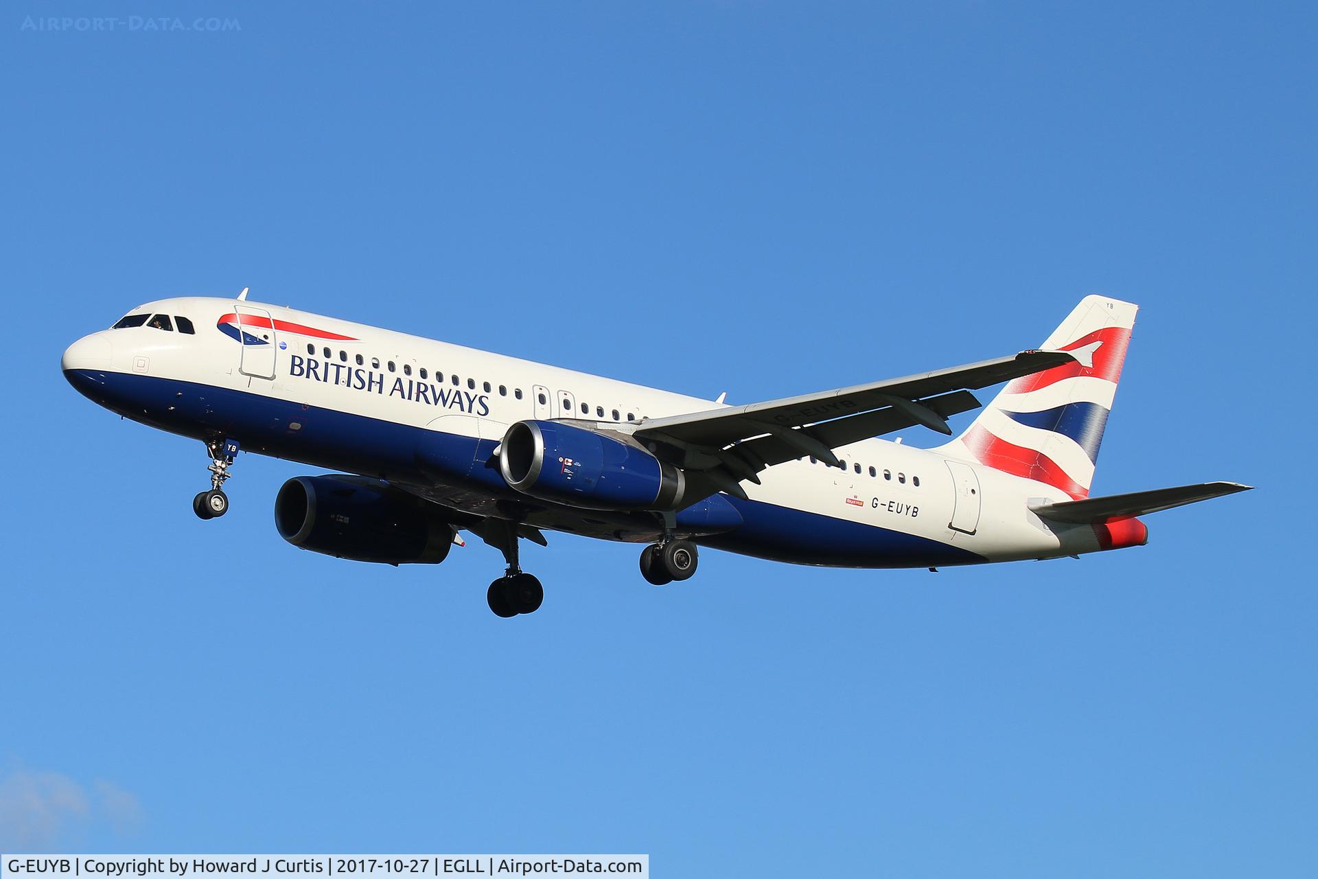 G-EUYB, 2008 Airbus A320-232 C/N 3703, On approach.