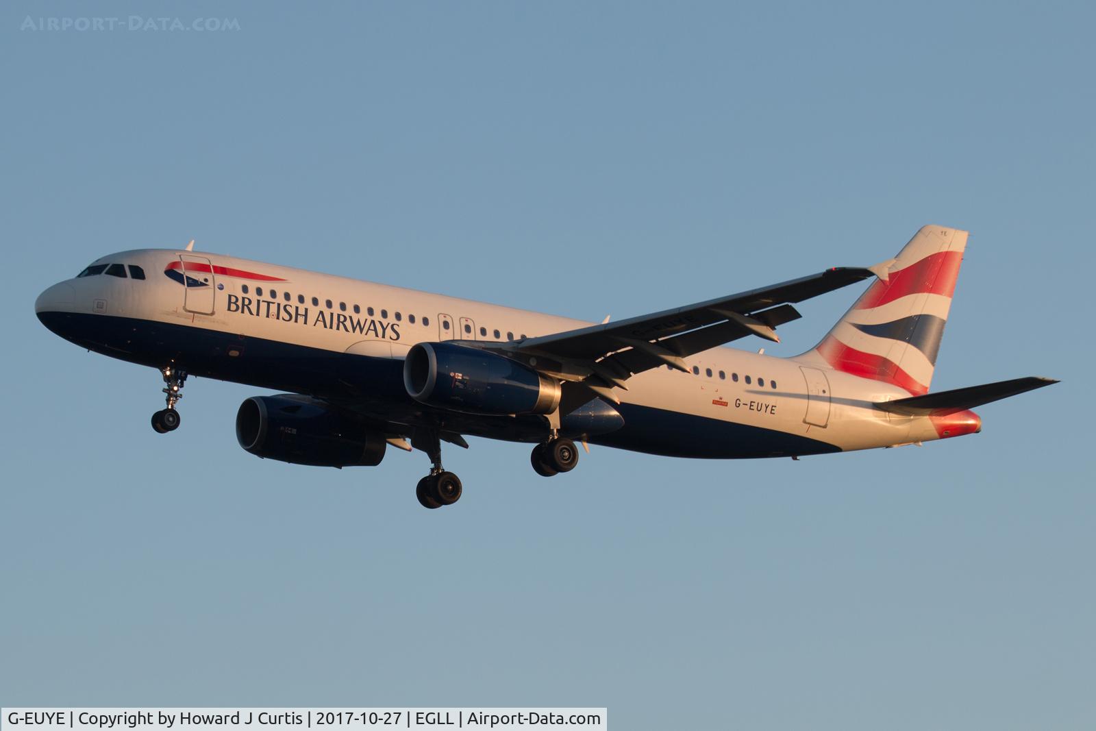 G-EUYE, 2009 Airbus A320-232 C/N 3912, On approach.