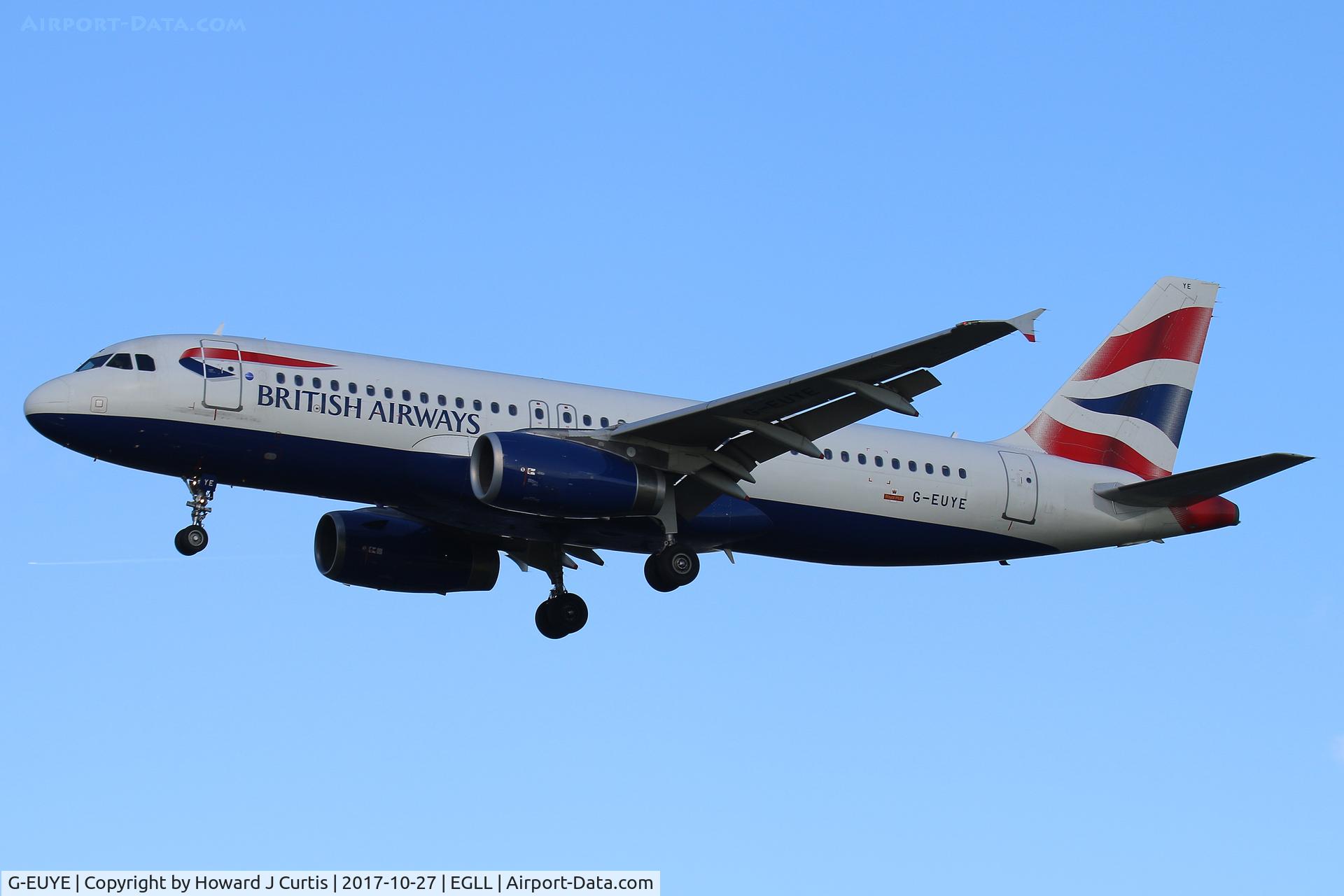 G-EUYE, 2009 Airbus A320-232 C/N 3912, On approach. 2nd flight of the day.