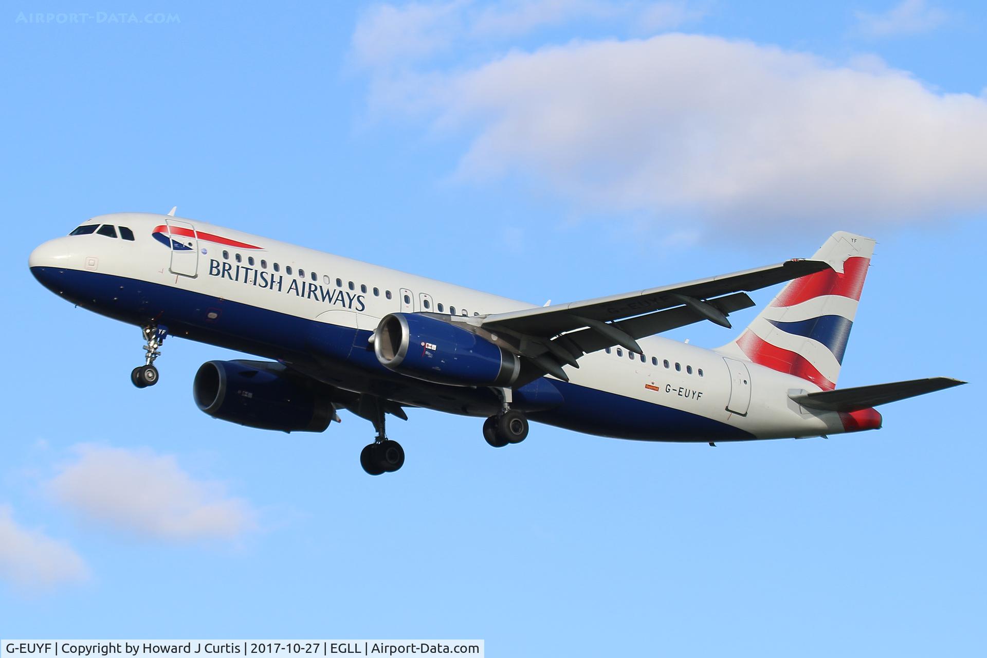 G-EUYF, 2010 Airbus A320-232 C/N 4185, On approach.