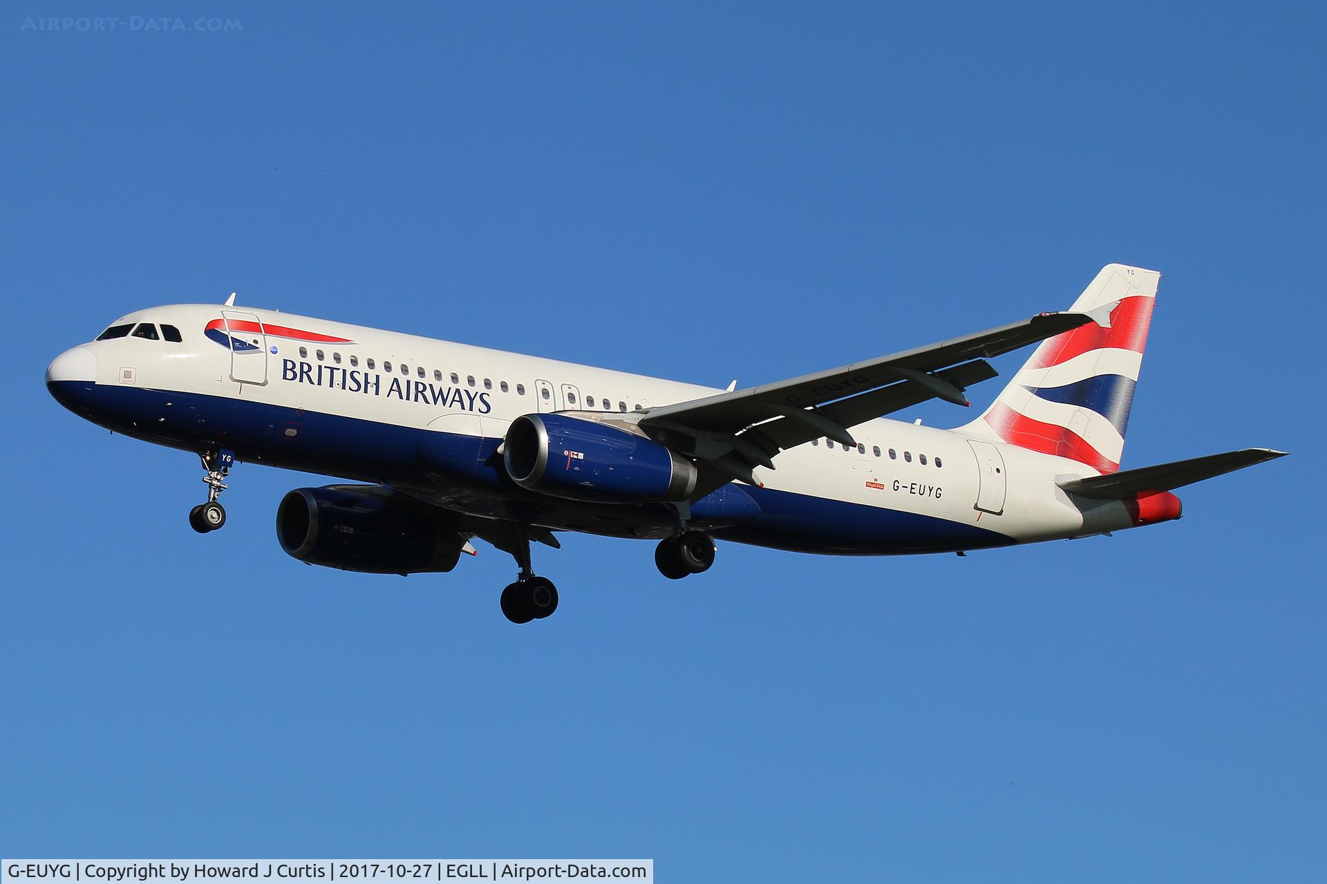 G-EUYG, 2010 Airbus A320-232 C/N 4238, On approach.