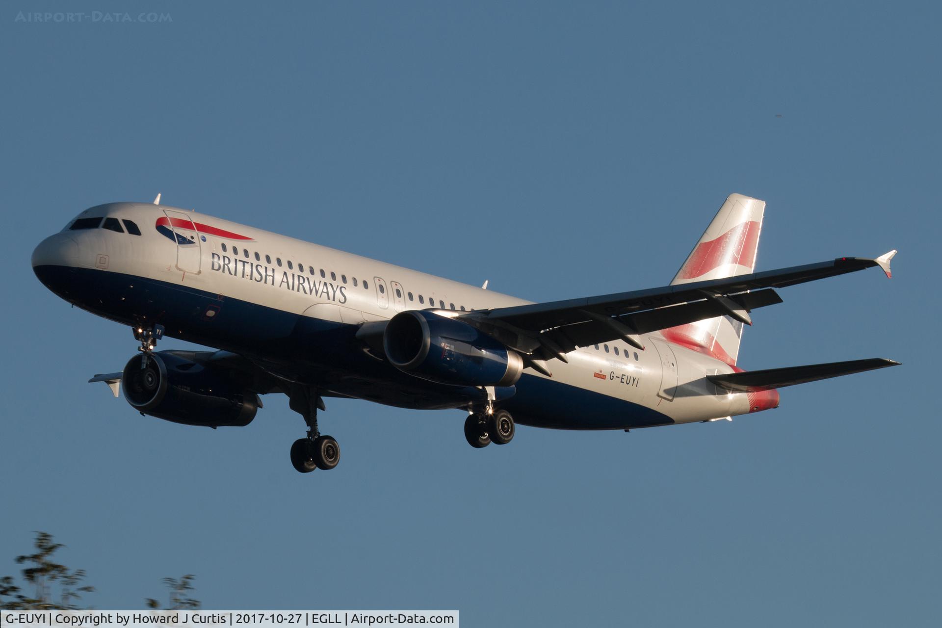 G-EUYI, 2010 Airbus A320-232 C/N 4306, On approach.