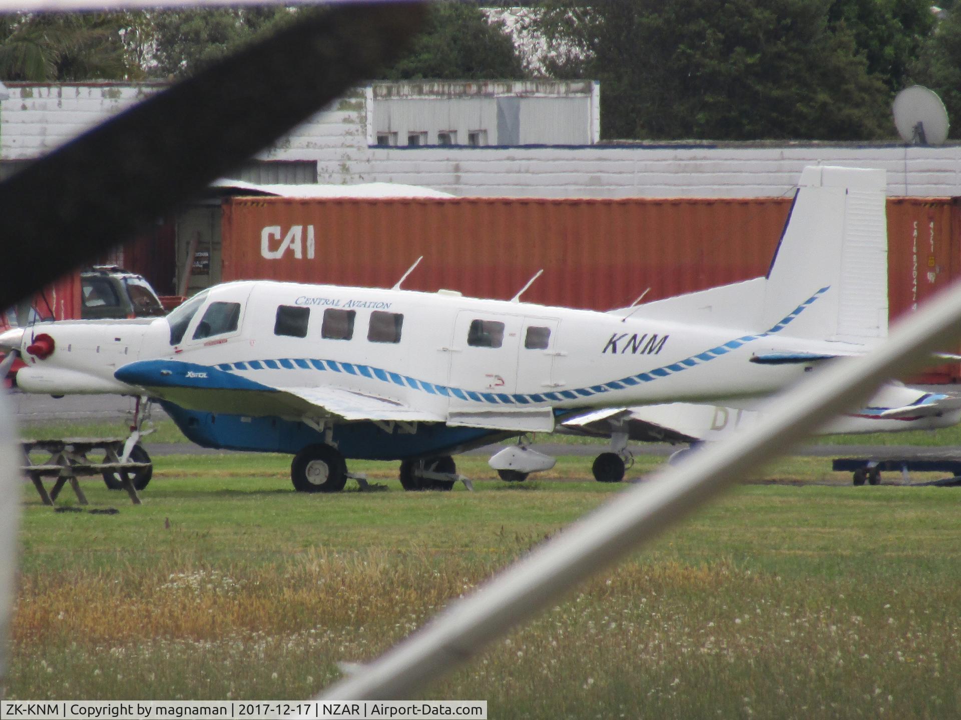 ZK-KNM, 2015 Pacific Aerospace 750XL C/N 194, long shot at ardmore from cafe