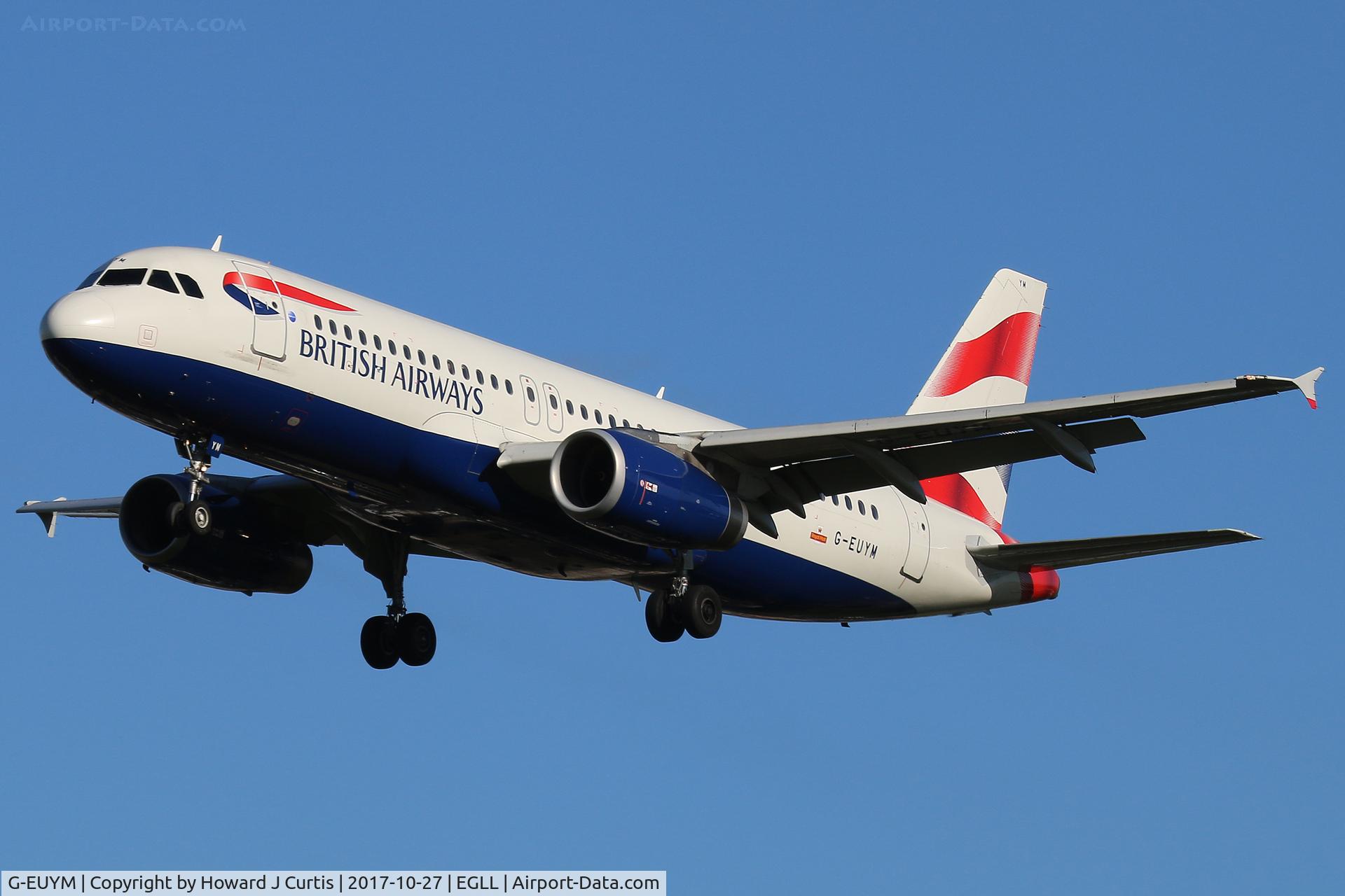 G-EUYM, 2011 Airbus A320-232 C/N 4791, On approach.