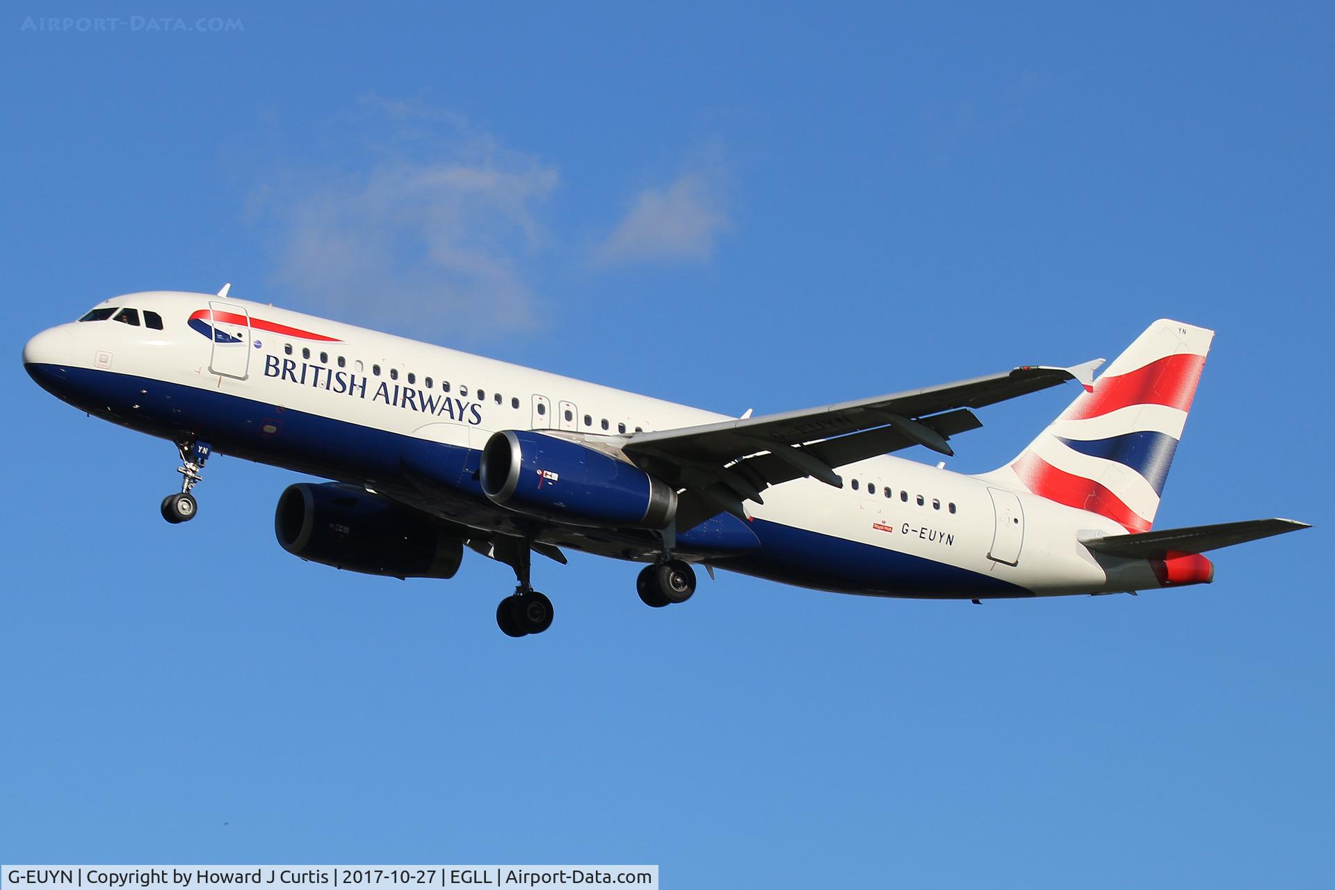 G-EUYN, 2011 Airbus A320-232 C/N 4975, On approach.